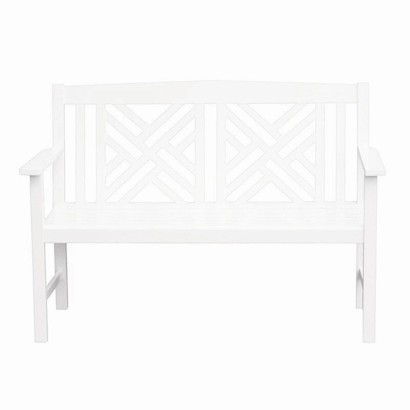 4FT Wooden Indoor/Outdoor Fretwork Bench. Home Patio Garden Deck Seating