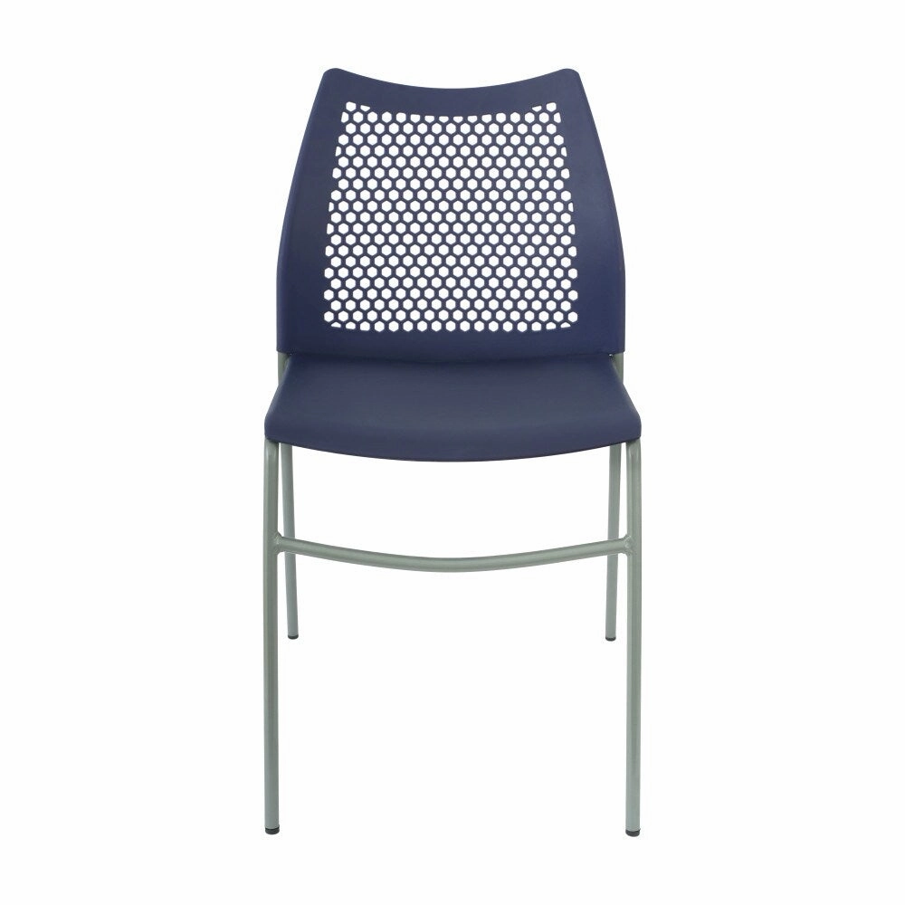 5 Pack Stackable Chair with Vented Back and Waterfall Seat - 17.75W x 21.5D x 32H