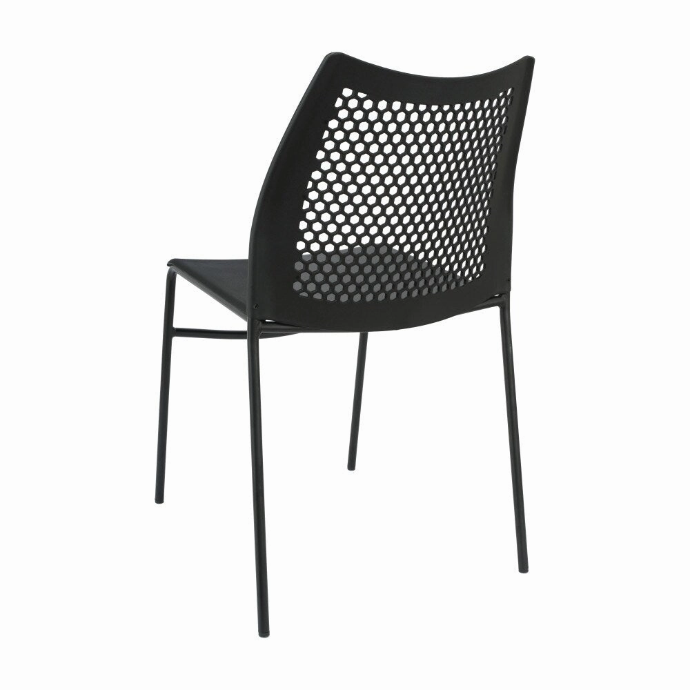 5 Pack Stackable Chair with Vented Back and Waterfall Seat - 17.75W x 21.5D x 32H