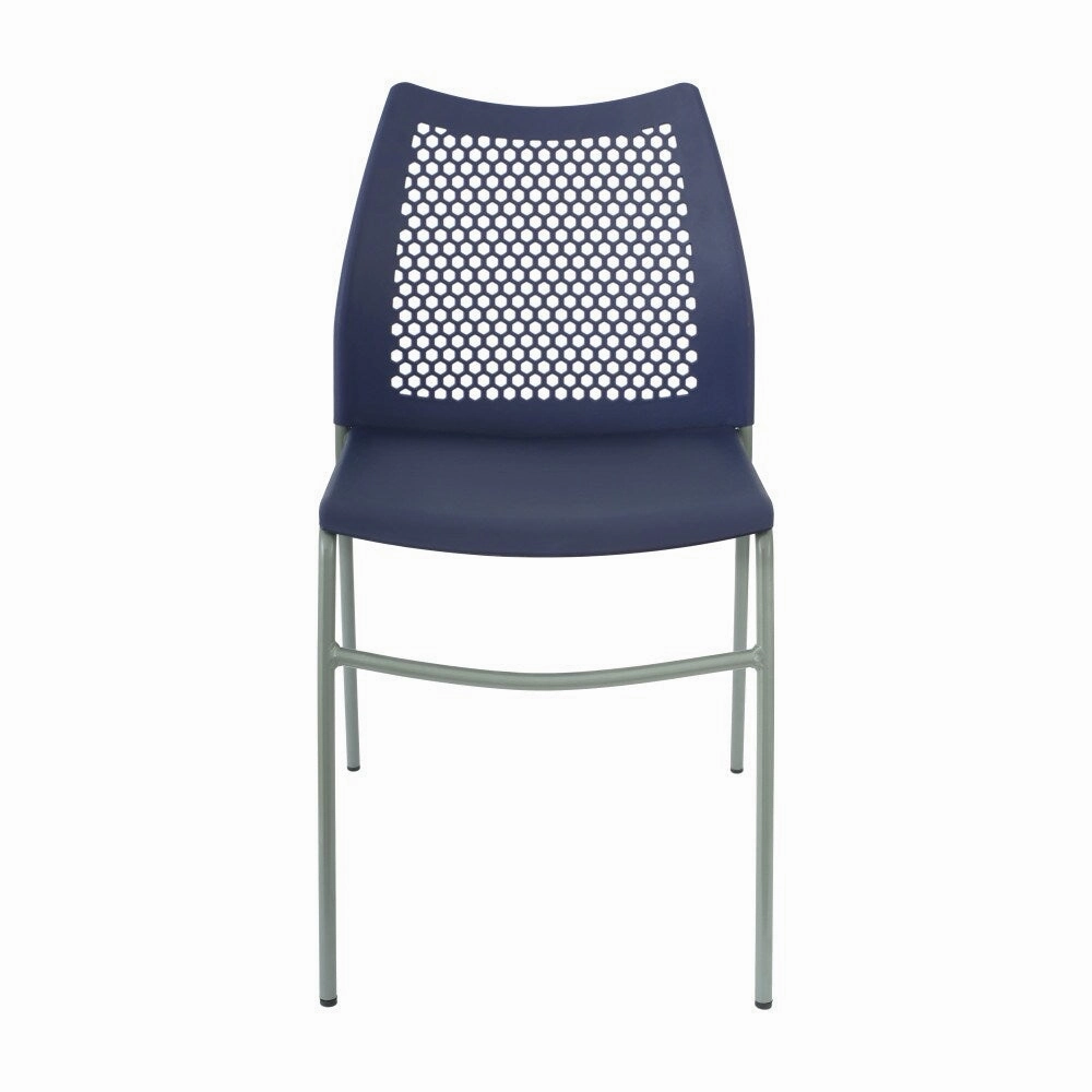 5 Pack Stackable Chair with Vented Back and Waterfall Seat - 17.75W x 21.5D x 32H