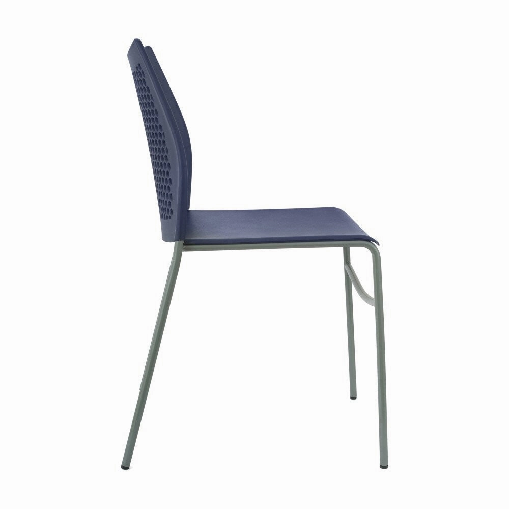5 Pack Stackable Chair with Vented Back and Waterfall Seat - 17.75W x 21.5D x 32H