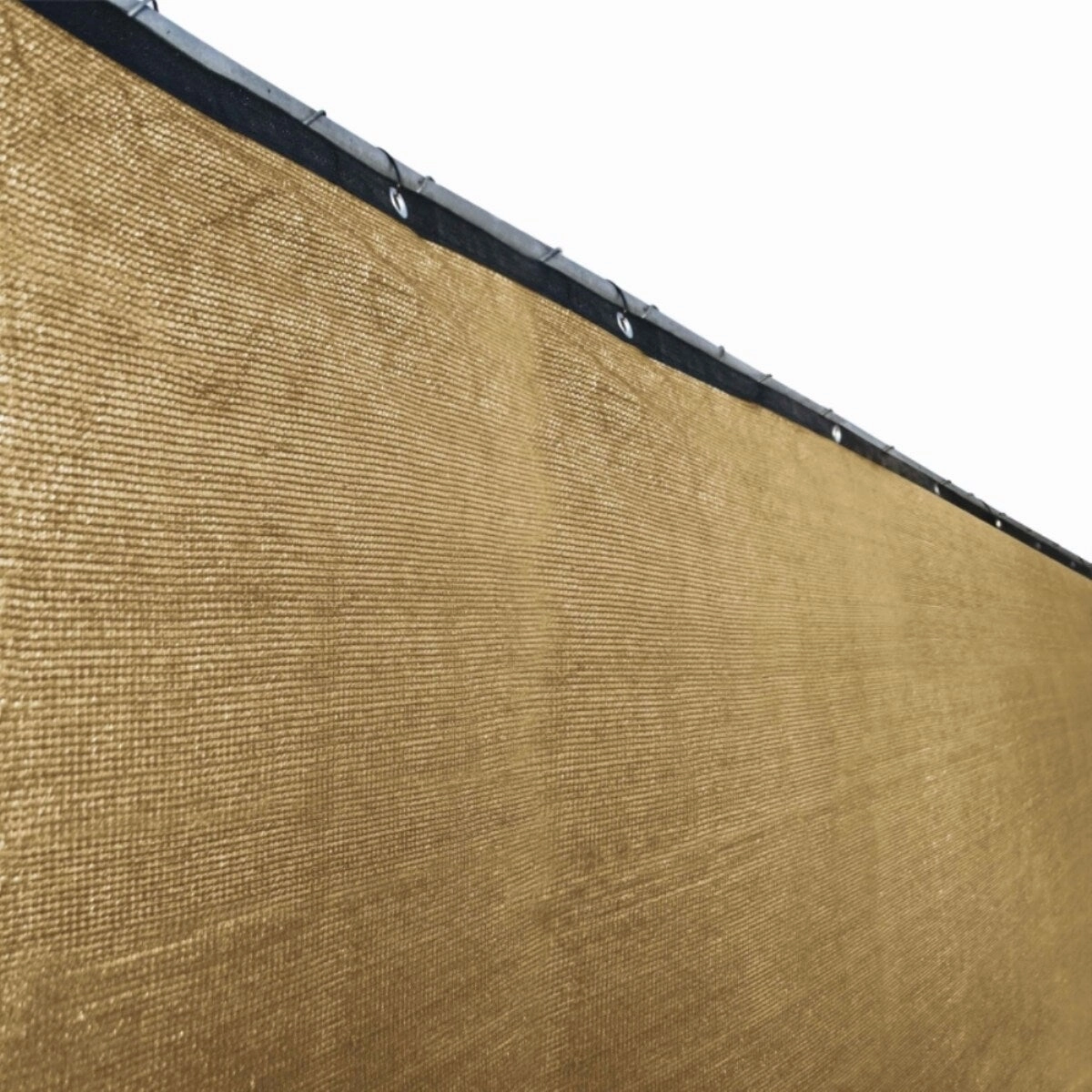 ALEKO 6'X150' Aluminum Eye Fence Privacy Outdoor Backyard Beige Screen - 6 feet tall x 150 feet long