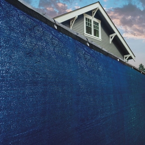 ALEKO 6'X150' Aluminum Eye Fence Privacy Outdoor Backyard Blue Screen - 6 feet tall x 150 feet long