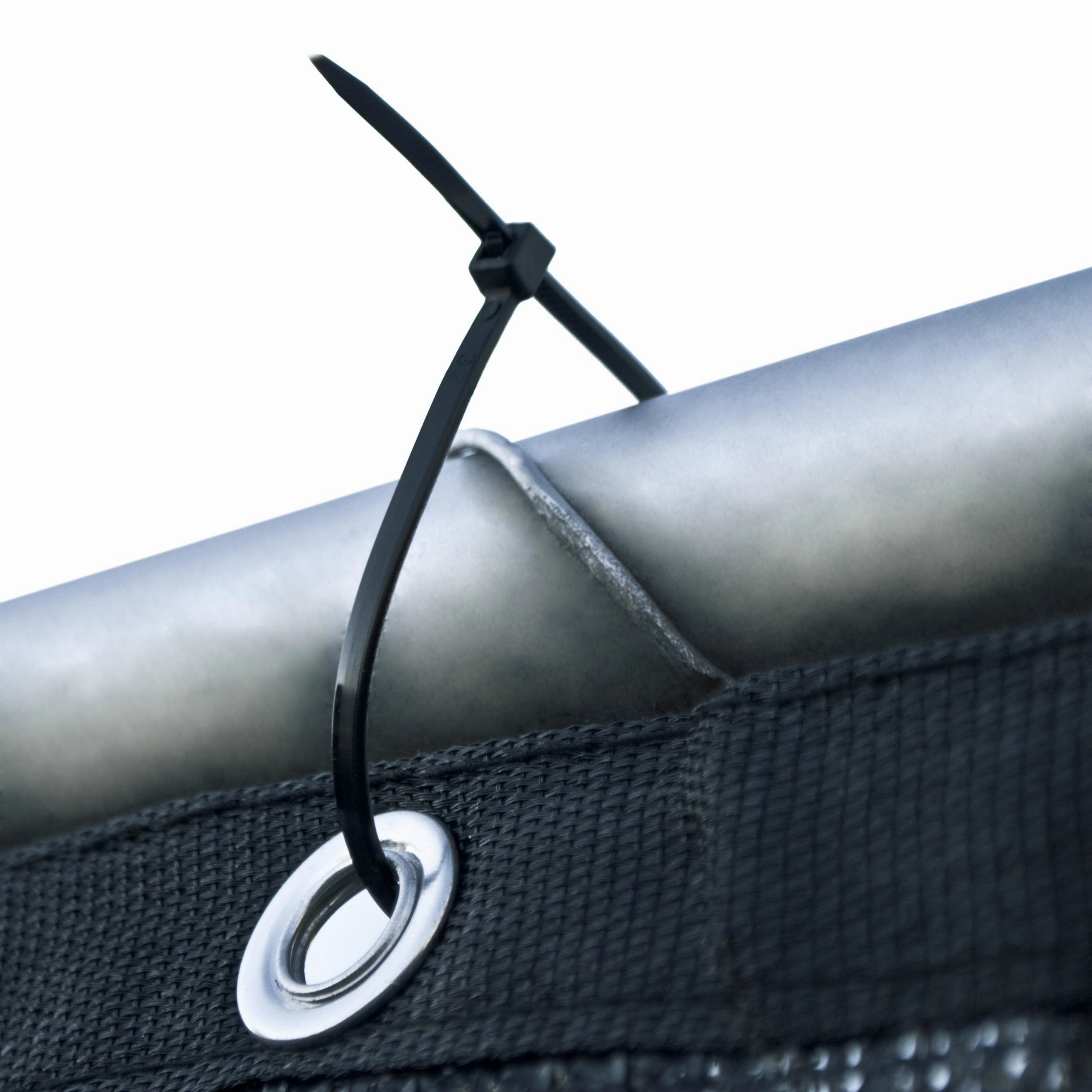 ALEKO 6'x25' Black Fence Privacy Screen Mesh Fabric With Grommets
