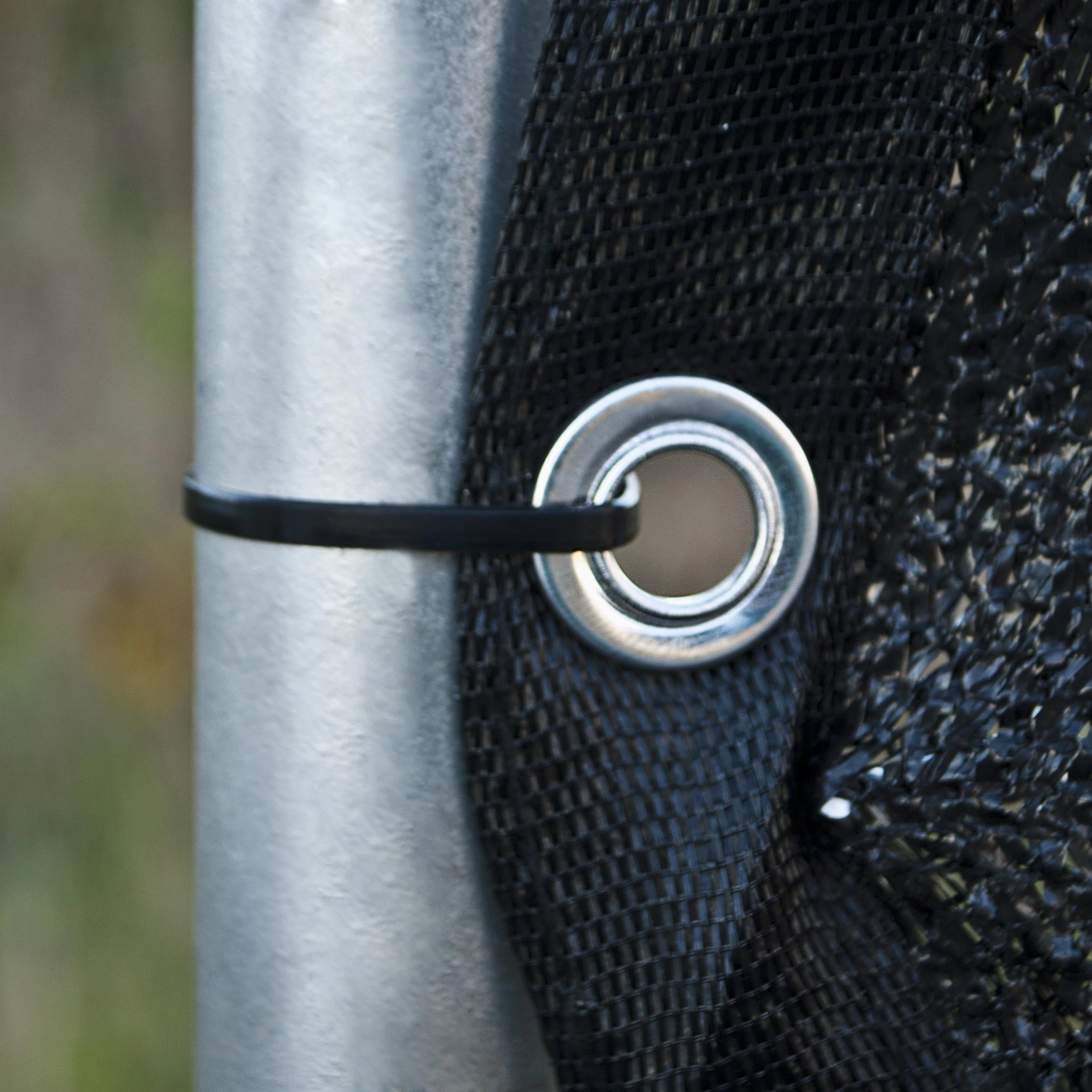ALEKO 6'x25' Black Fence Privacy Screen Mesh Fabric With Grommets