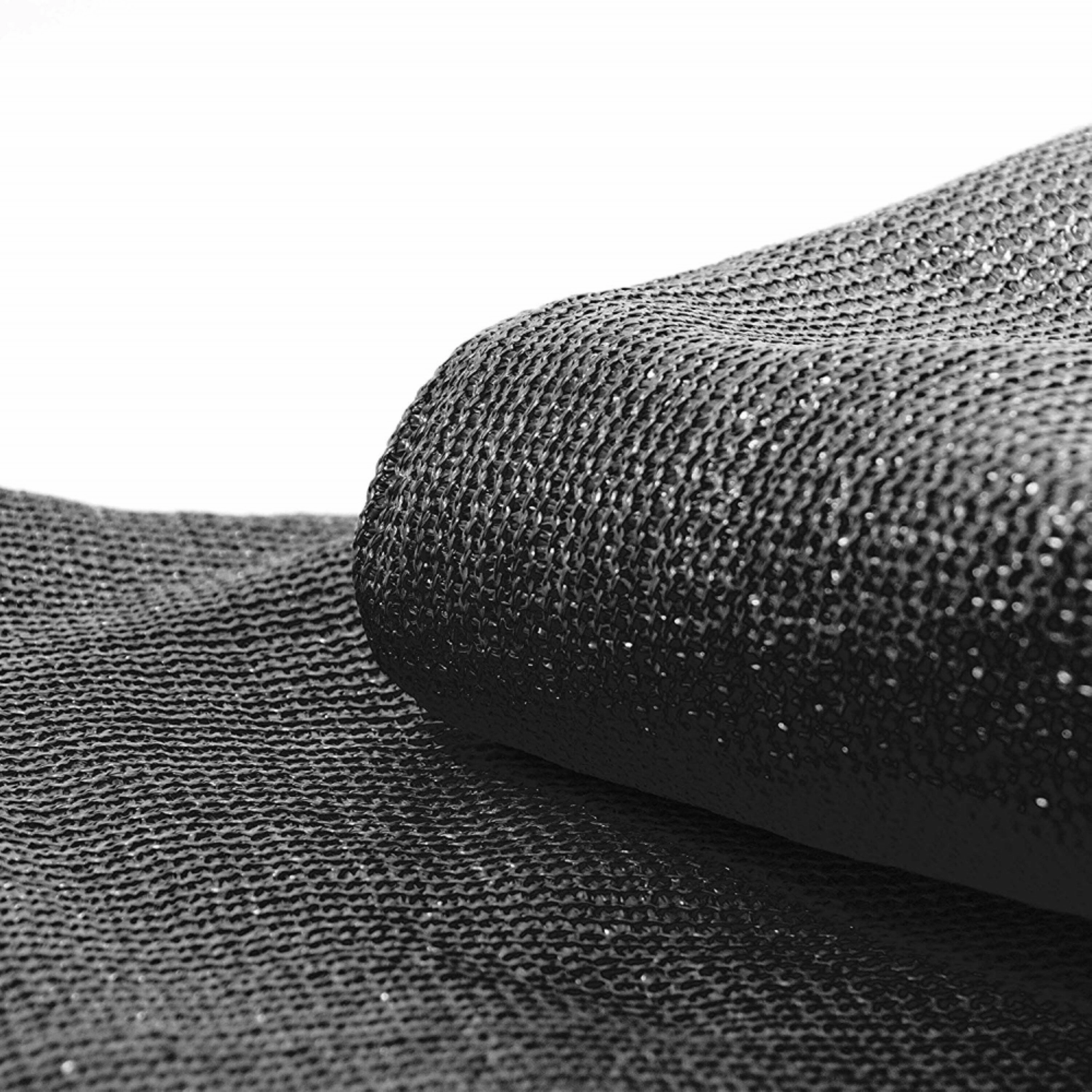 ALEKO 6'x25' Black Fence Privacy Screen Mesh Fabric With Grommets