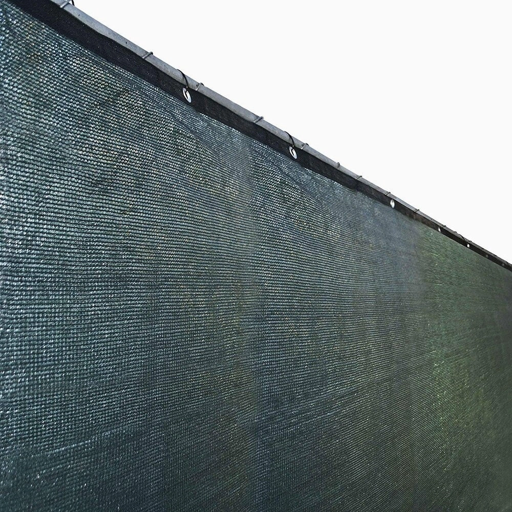 ALEKO 6'x25' Green Fence Privacy Screen Mesh Fabric With Grommets - 6 feet tall x 25 feet long