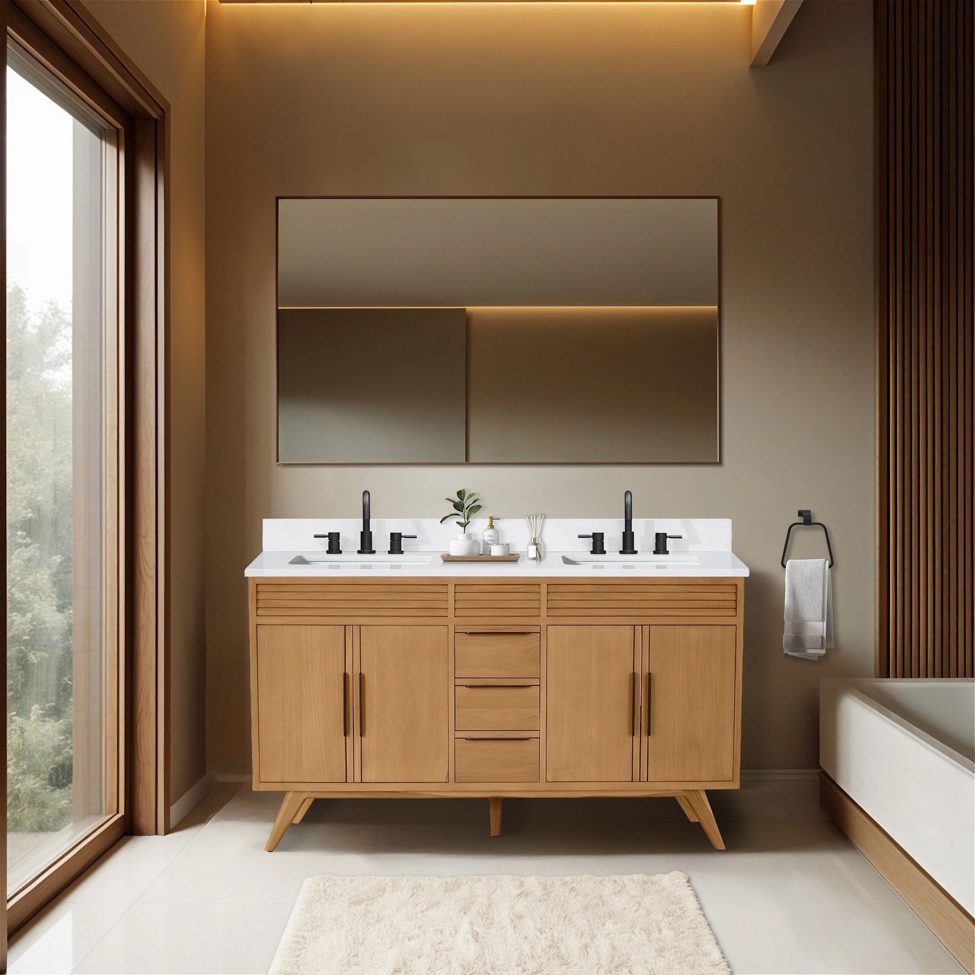 Avanity TAYLOR-VS61-QW Taylor 61 Free Standing Double Basin Vanity