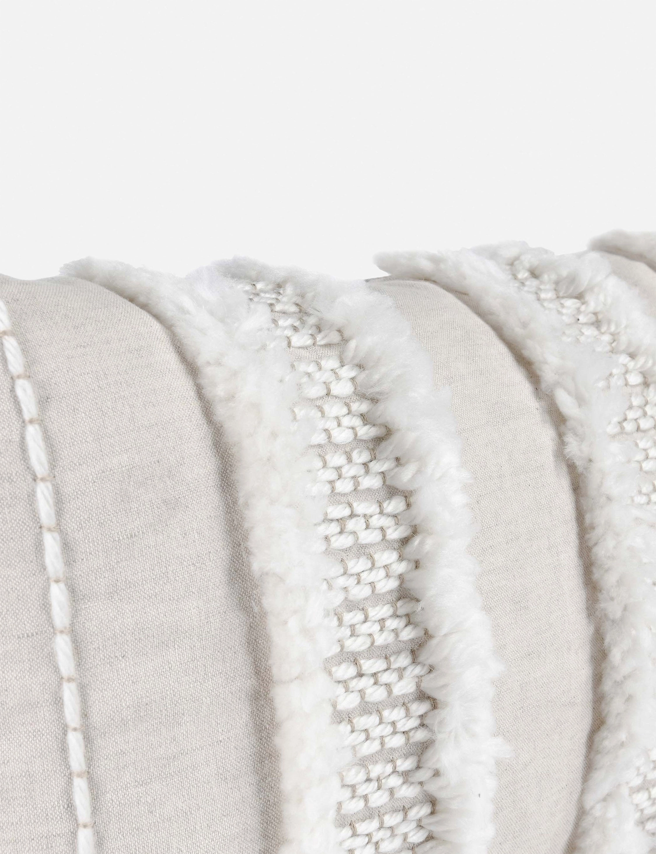 Bardo Lumbar Pillow. 14 x 26. Ivory