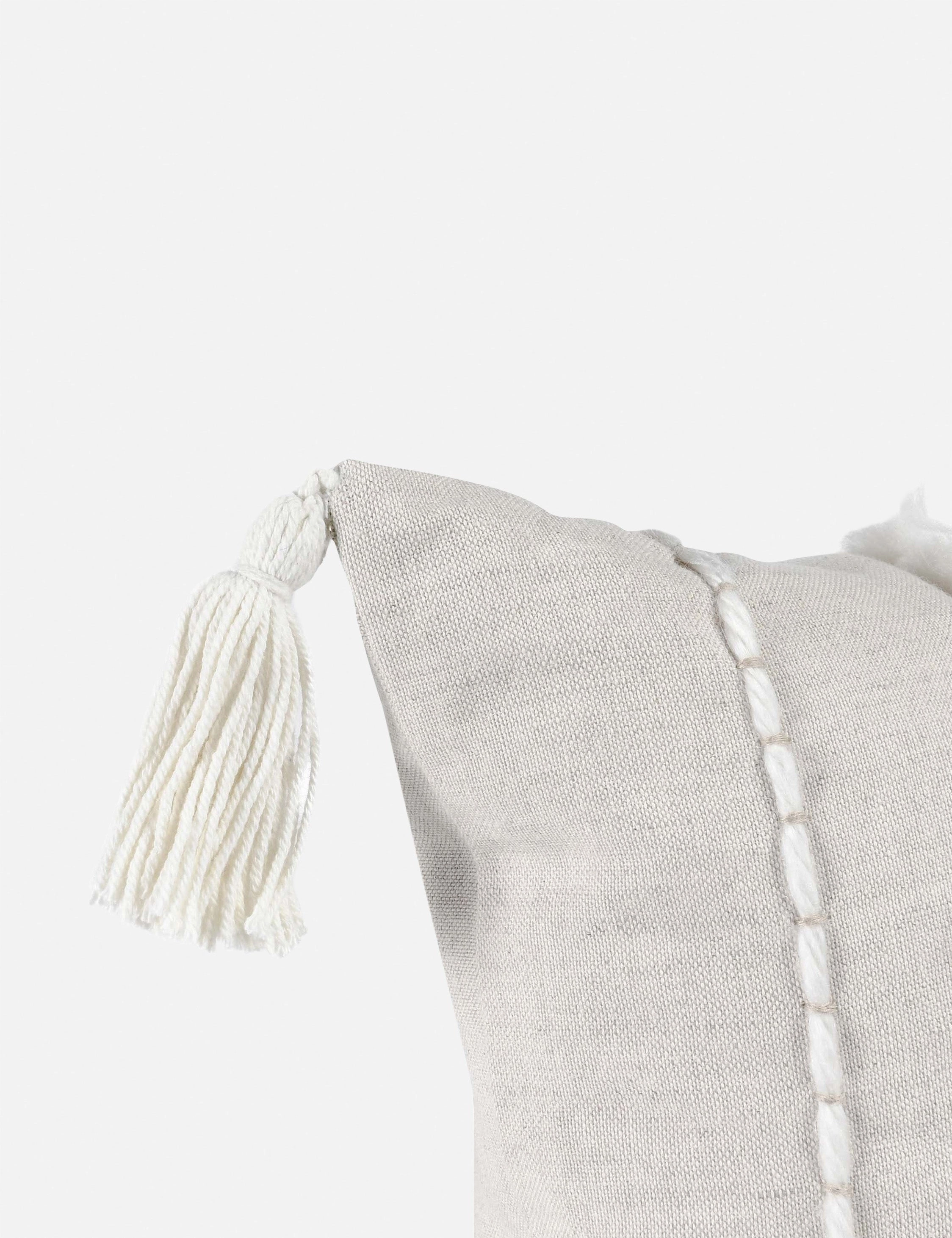 Bardo Lumbar Pillow. 14 x 26. Ivory