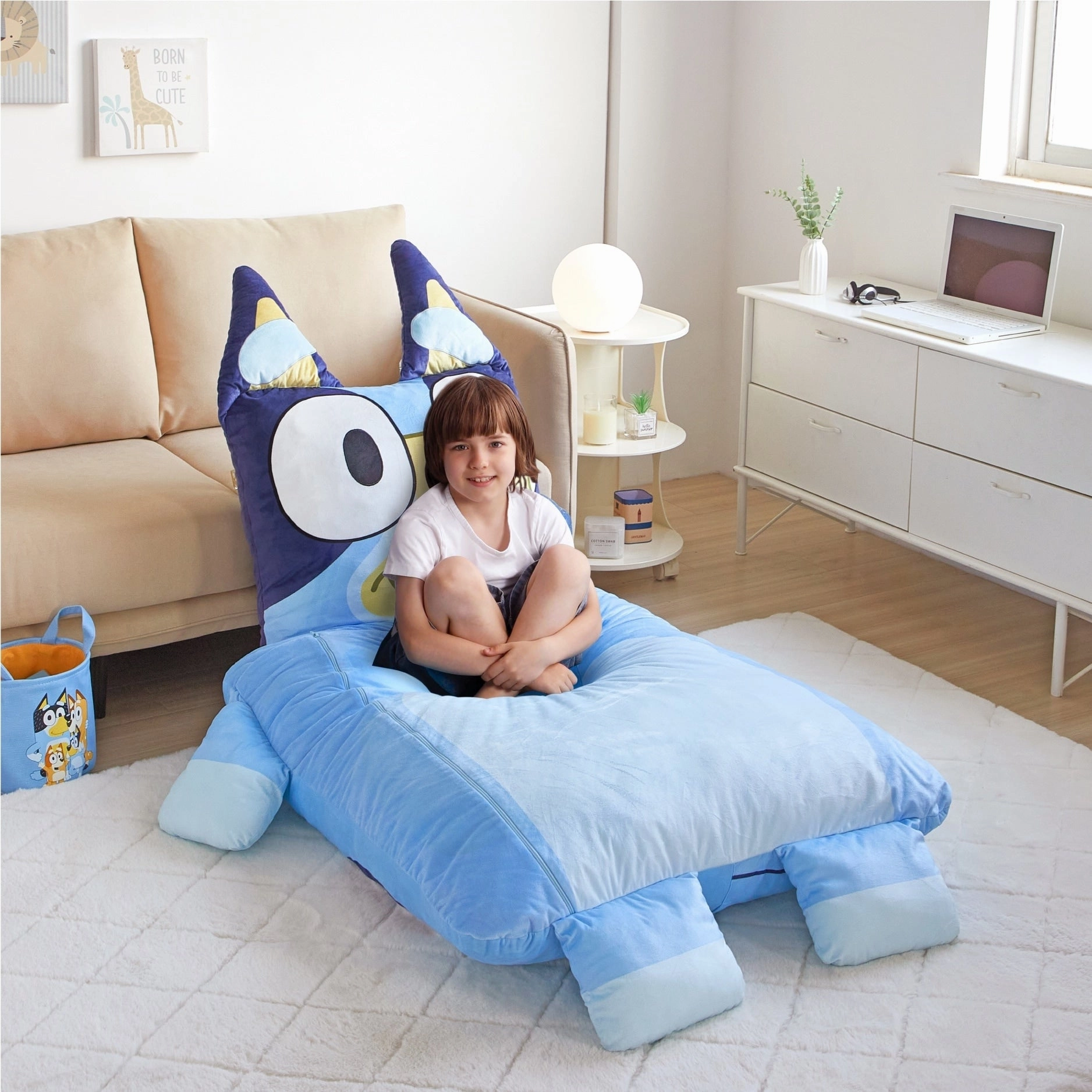 Bluey Oversized Oversized Floor Lounger for Kids.Nap/Play Mat