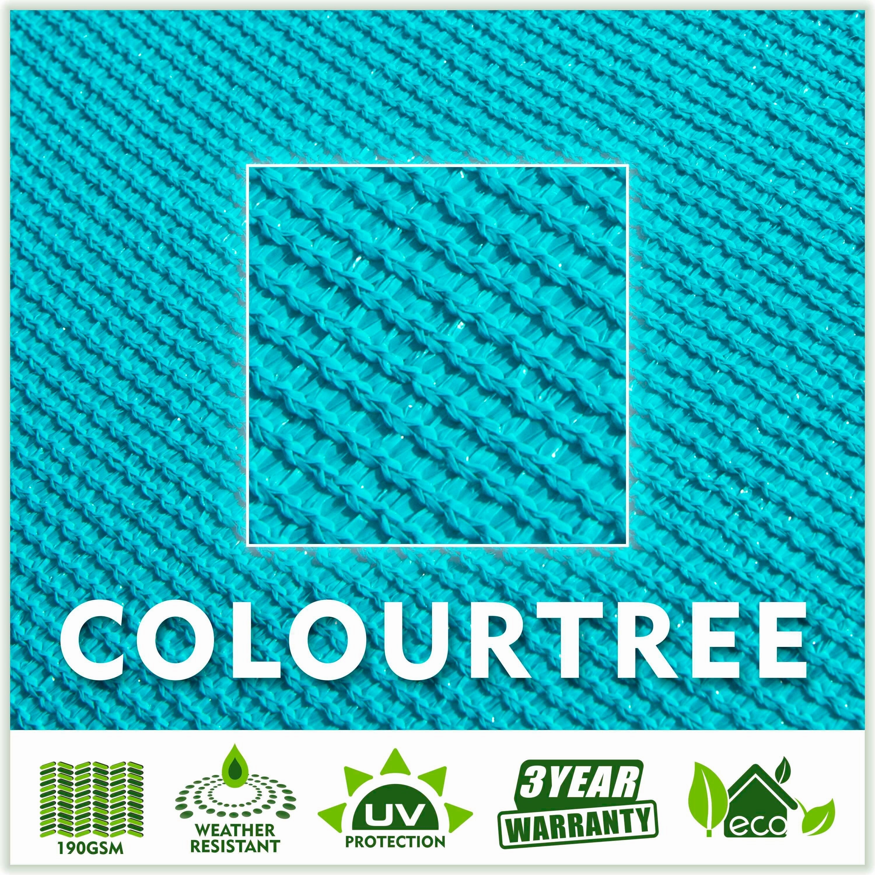 ColourTreeUSA Right Triangle Sun Shade Sail HDPE Mesh Fabric Screen Canopy UV Block 190 GSM