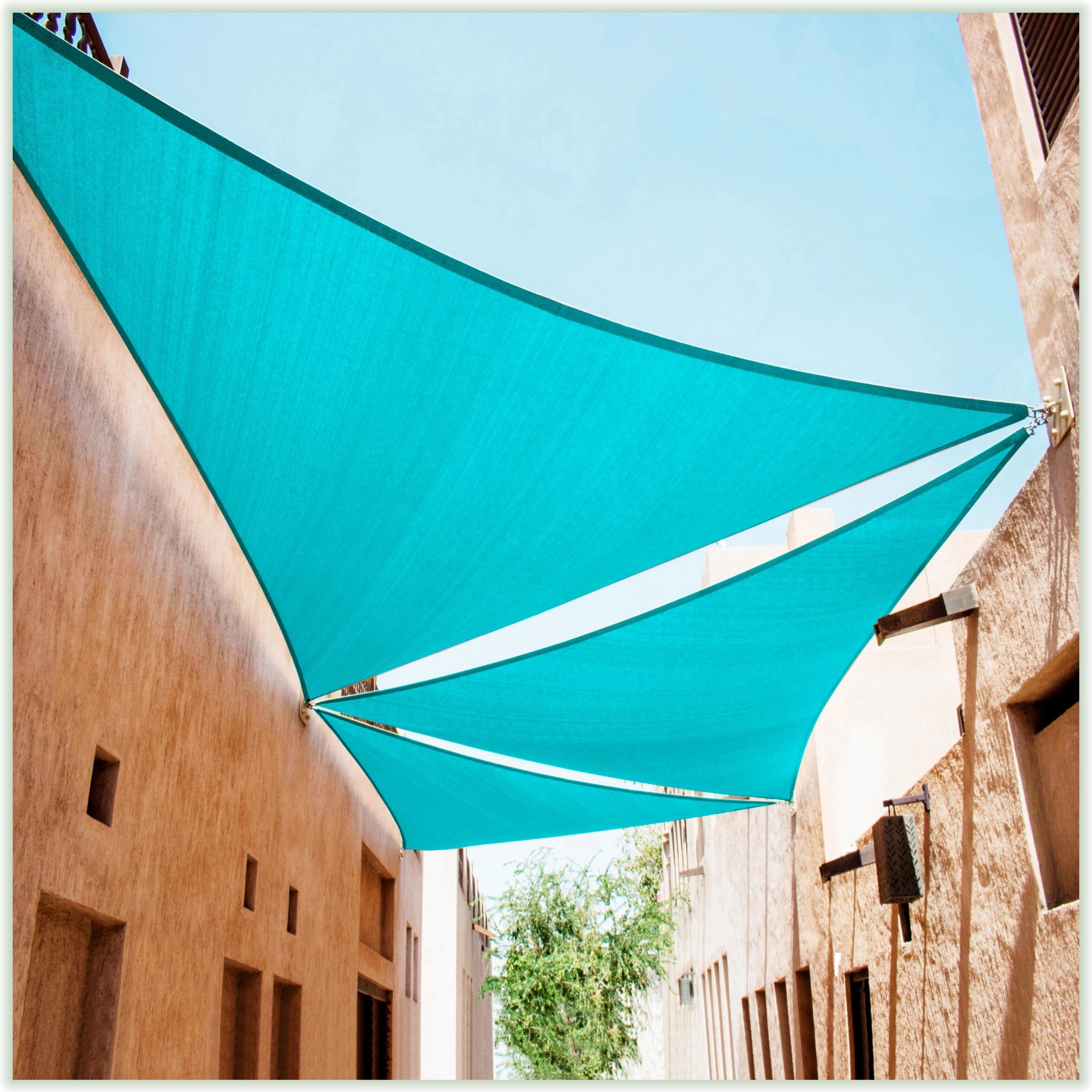 ColourTreeUSA Right Triangle Sun Shade Sail HDPE Mesh Fabric Screen Canopy UV Block 190 GSM