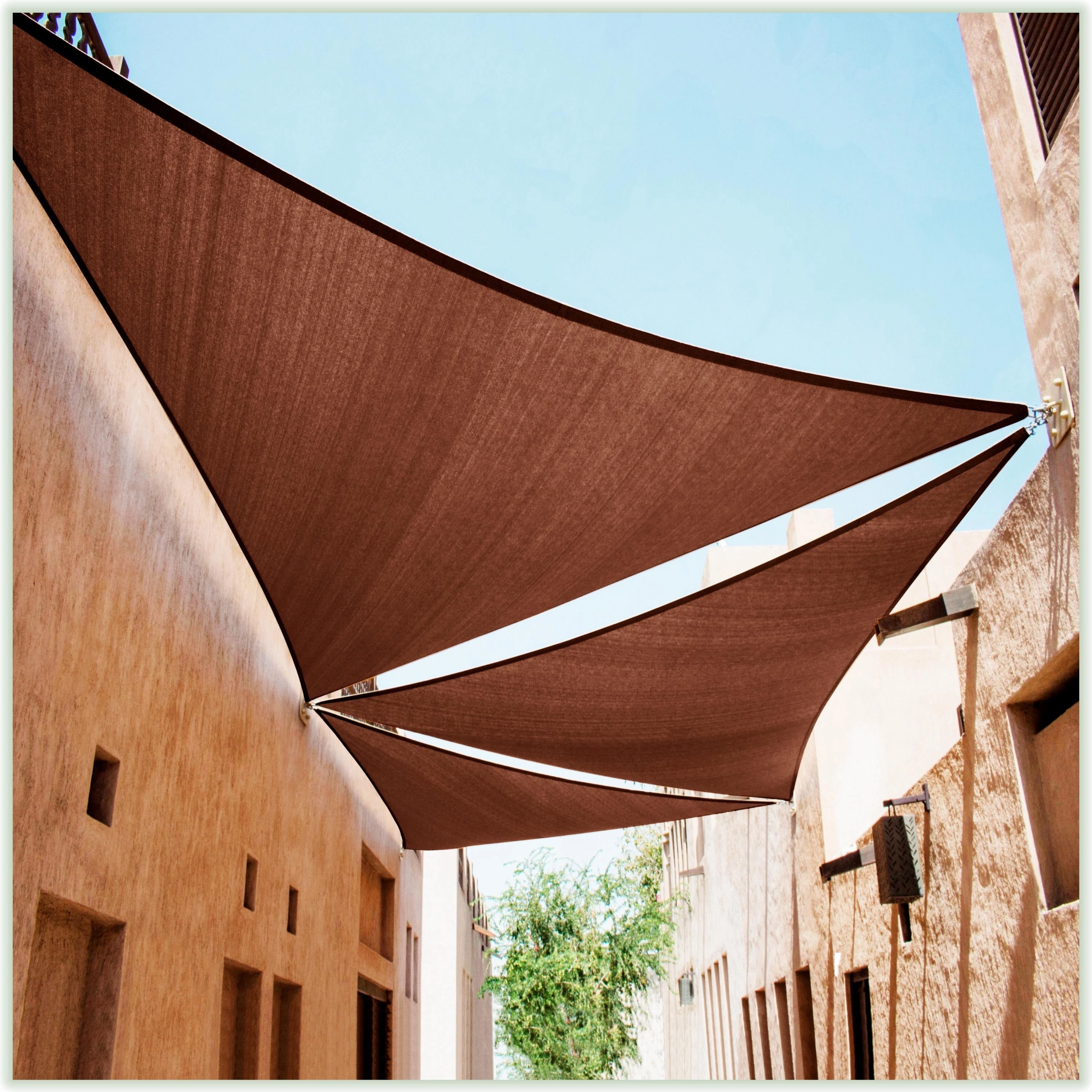 ColourTreeUSA Right Triangle Sun Shade Sail HDPE Mesh Fabric Screen Canopy UV Block 190 GSM