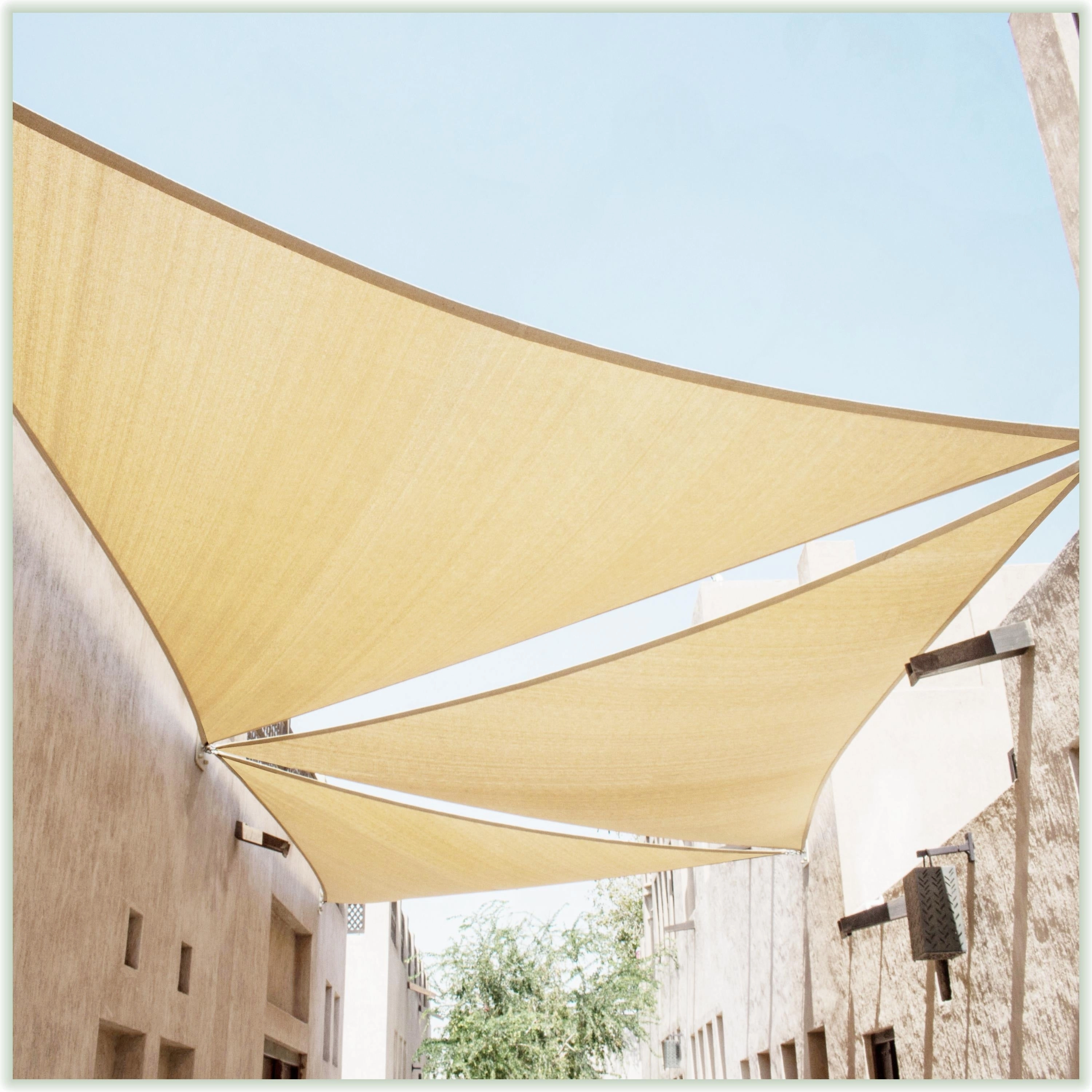 ColourTreeUSA Right Triangle Sun Shade Sail HDPE Mesh Fabric Screen Canopy UV Block 190 GSM