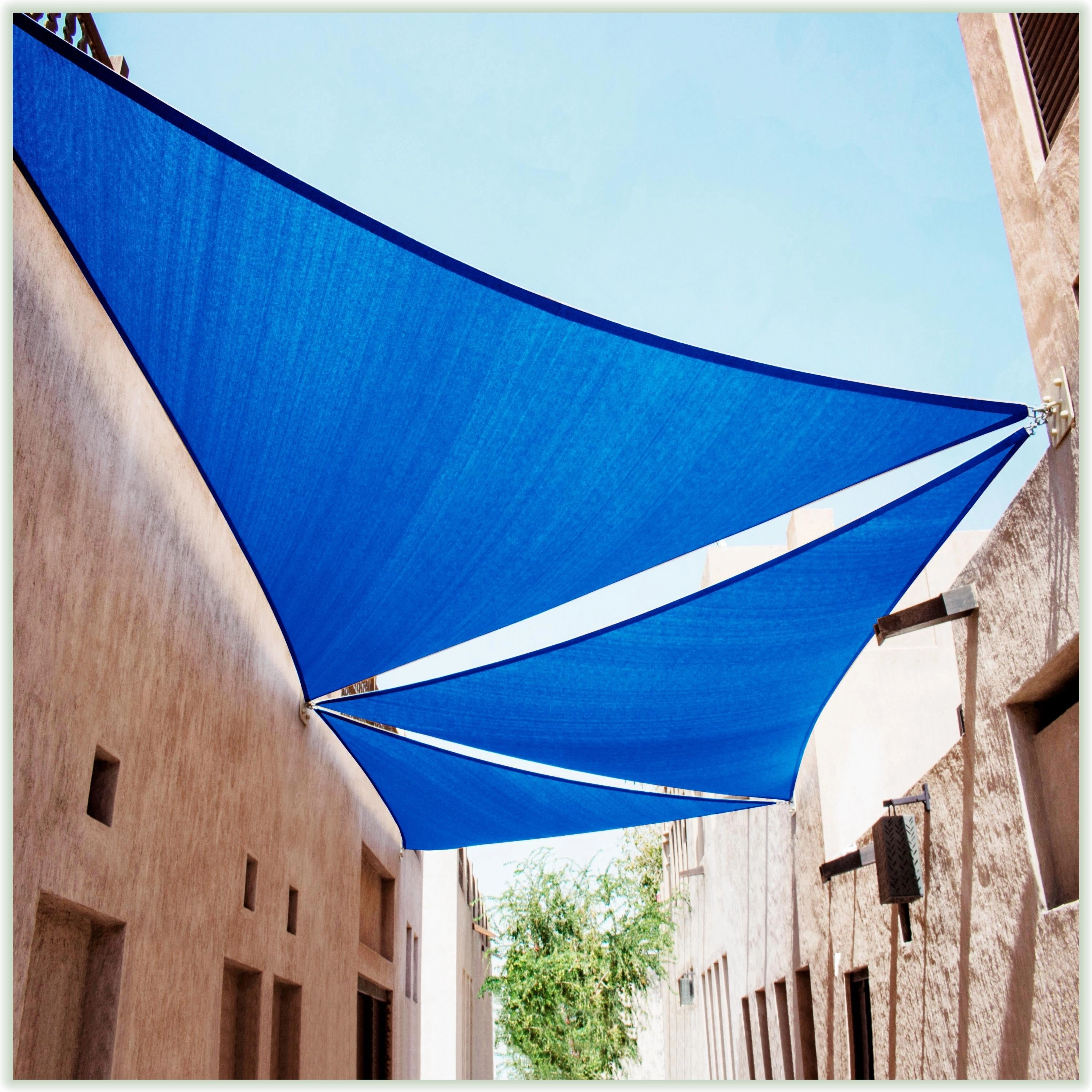 ColourTreeUSA Right Triangle Sun Shade Sail HDPE Mesh Fabric Screen Canopy UV Block 190 GSM