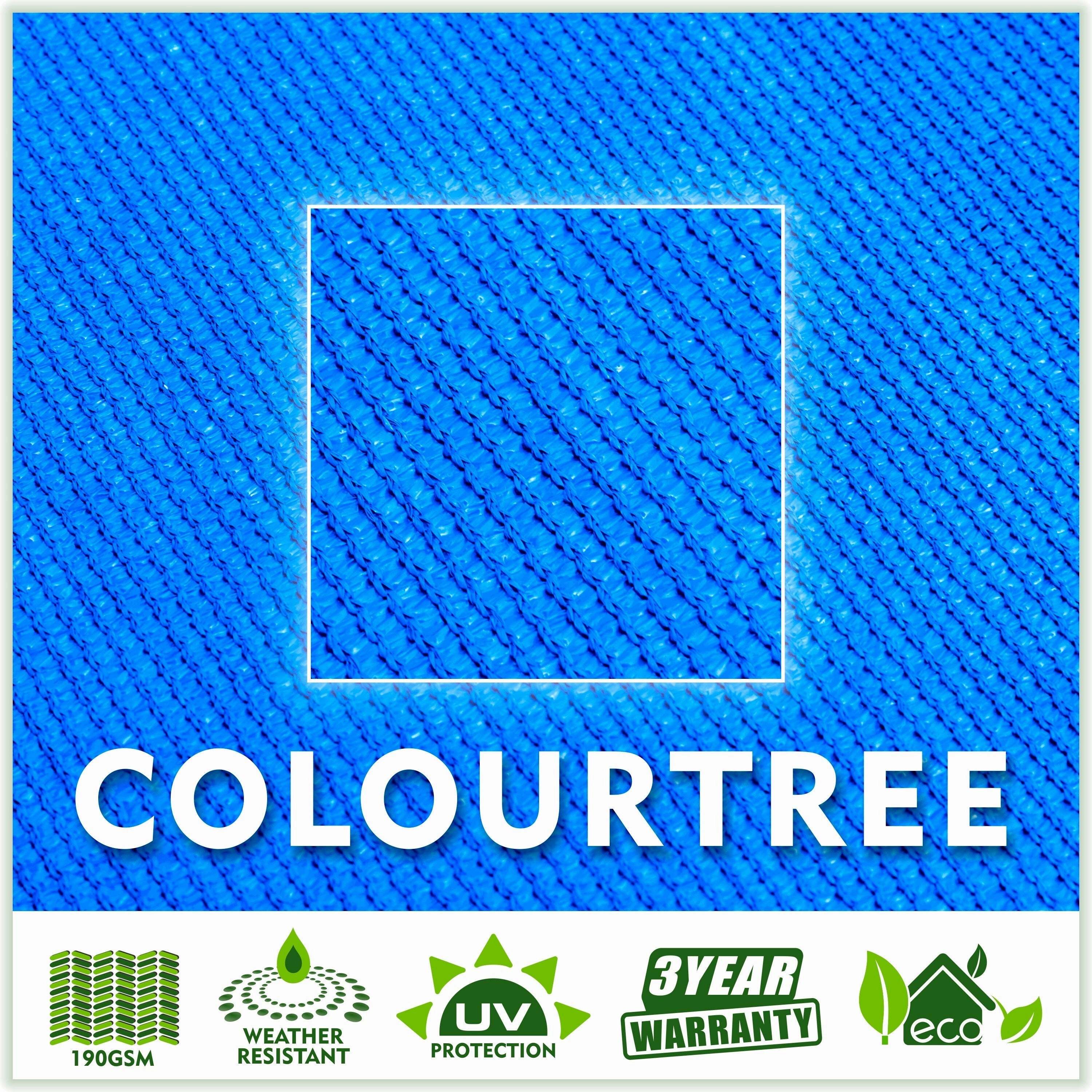 ColourTreeUSA Right Triangle Sun Shade Sail HDPE Mesh Fabric Screen Canopy UV Block 190 GSM