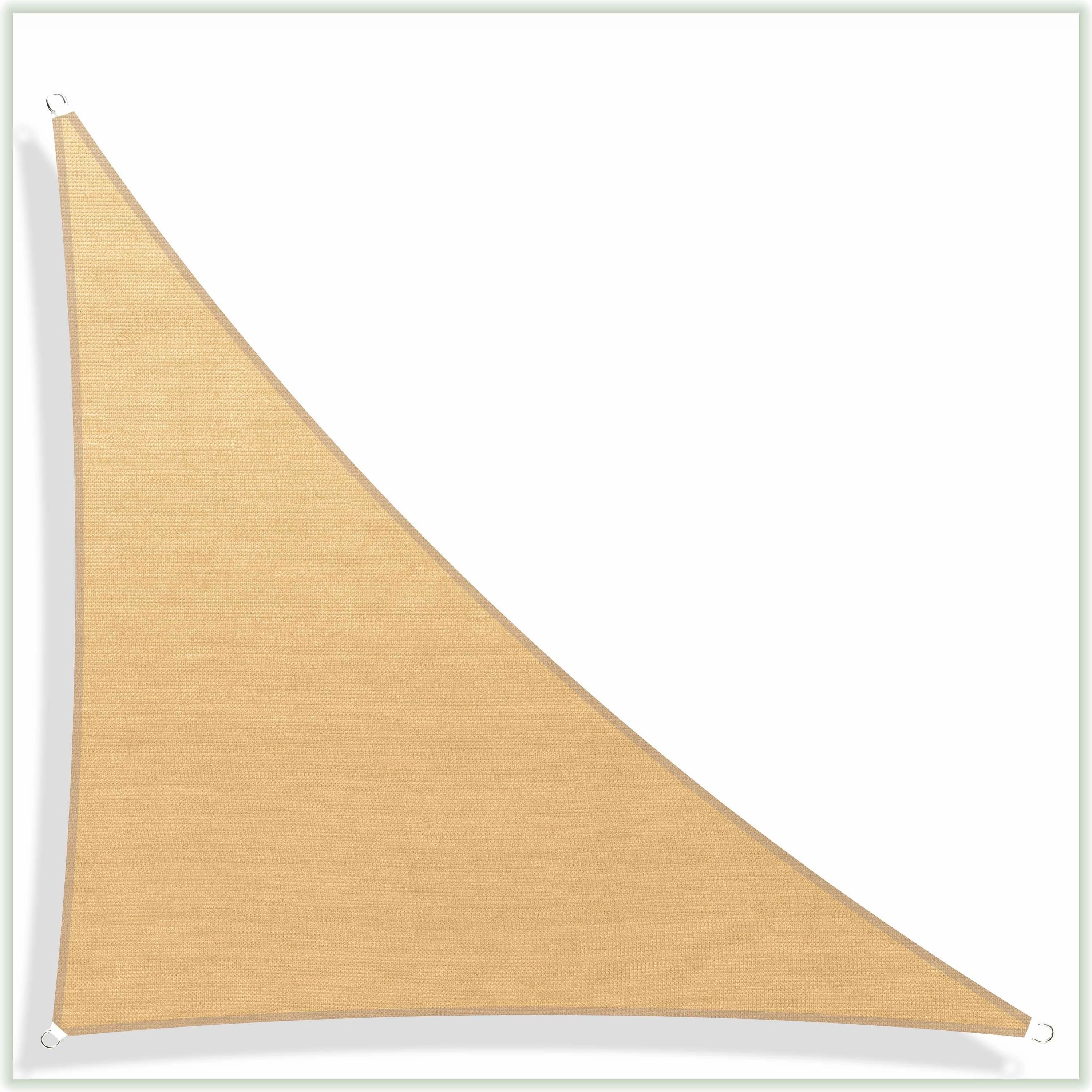ColourTreeUSA Right Triangle Sun Shade Sail HDPE Mesh Fabric Screen Canopy UV Block 190 GSM