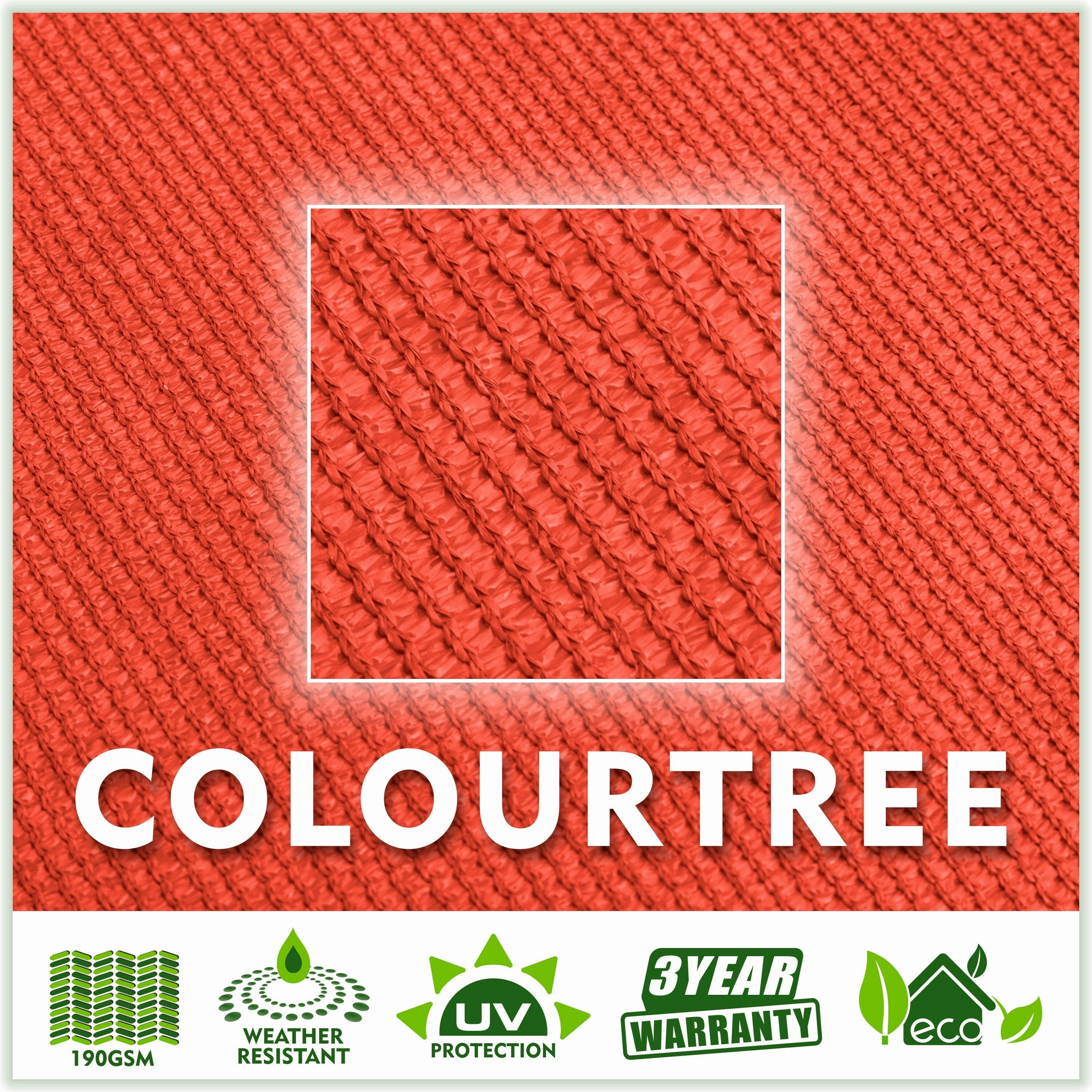 ColourTreeUSA Right Triangle Sun Shade Sail HDPE Mesh Fabric Screen Canopy UV Block 190 GSM