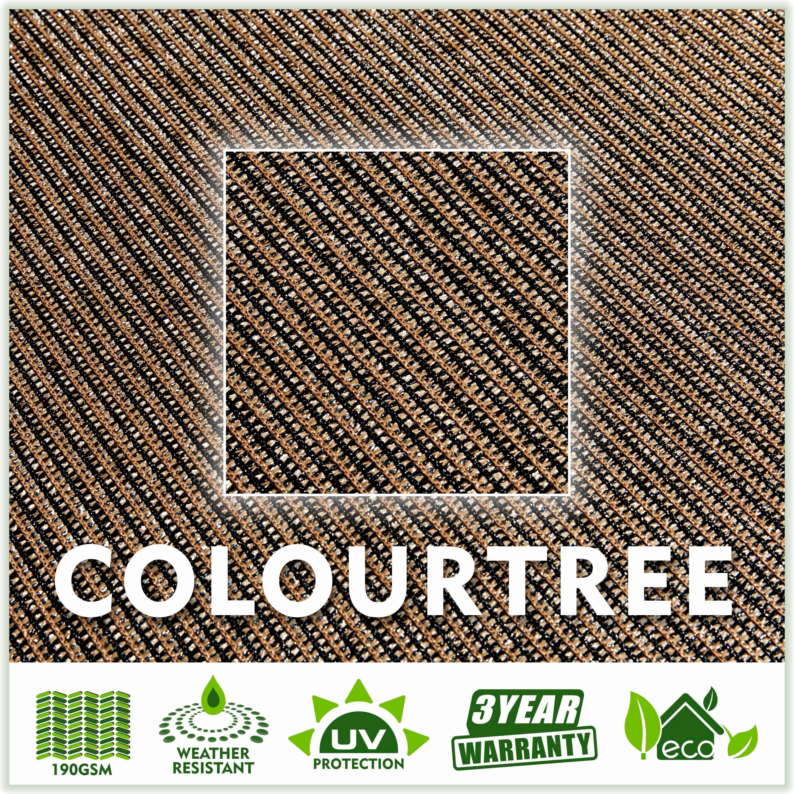 ColourTreeUSA Right Triangle Sun Shade Sail HDPE Mesh Fabric Screen Canopy UV Block 190 GSM