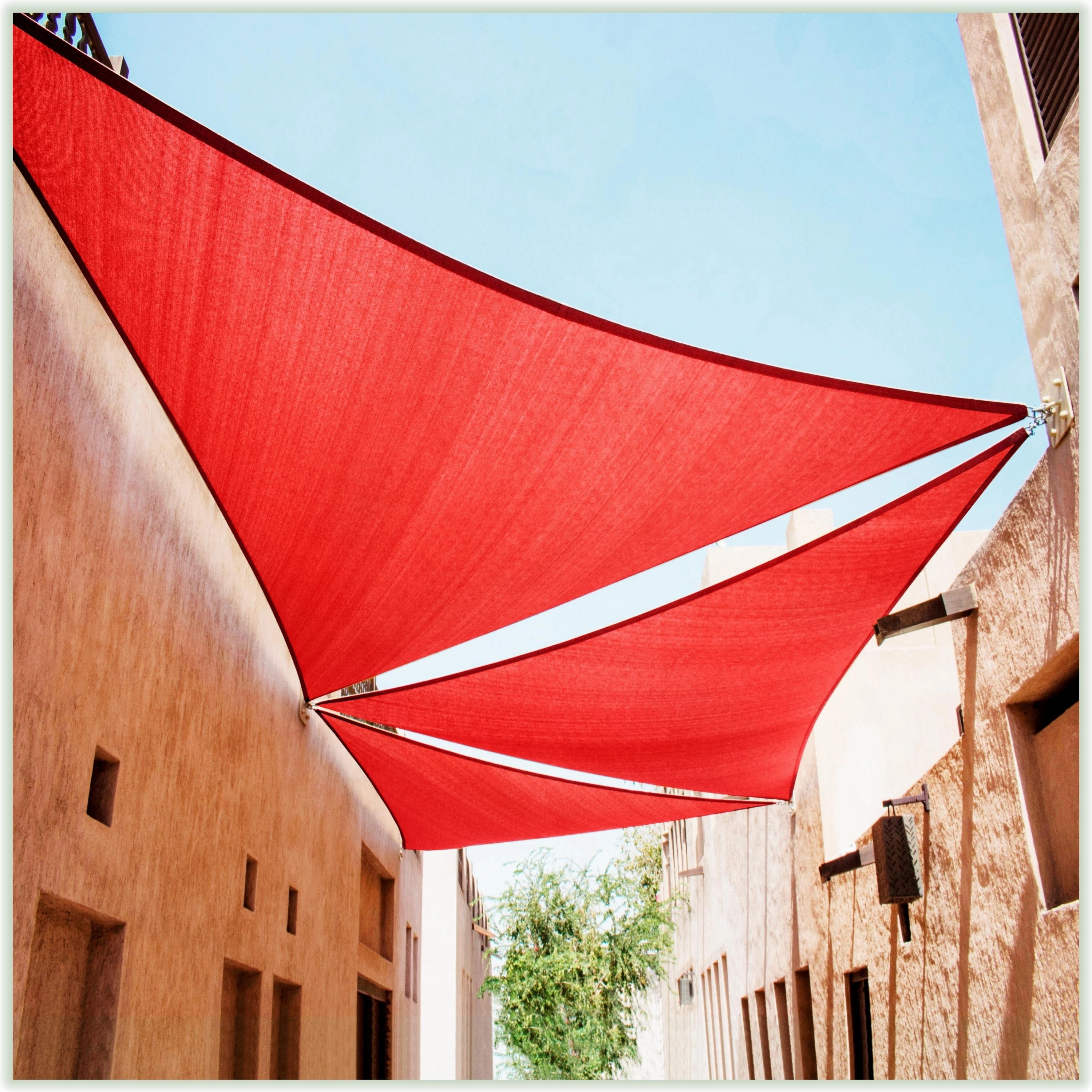 ColourTreeUSA Right Triangle Sun Shade Sail HDPE Mesh Fabric Screen Canopy UV Block 190 GSM