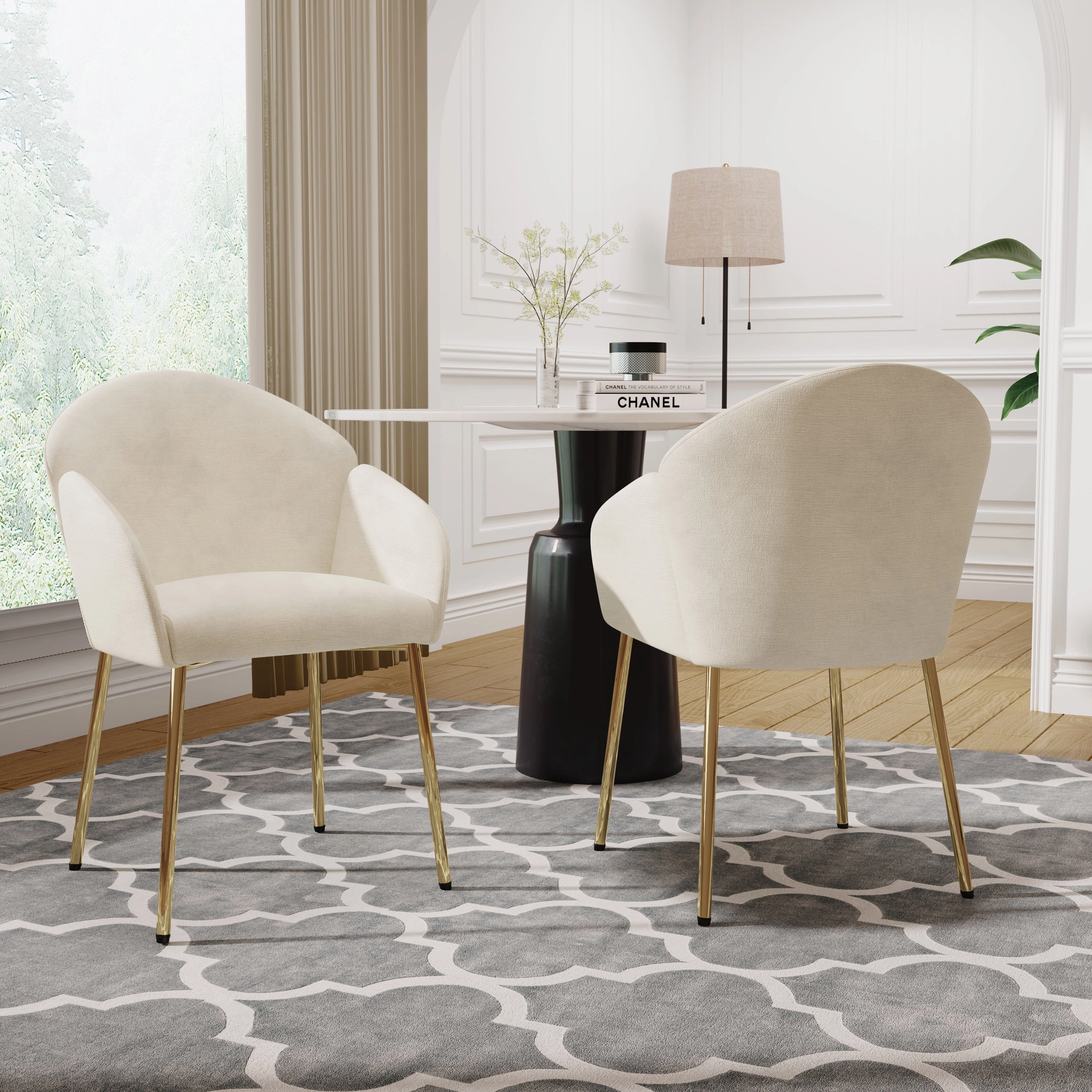 Contemporary Dining Chair Set of 2. Blending Style and Comfort for a Sophisticated Dining Experience.