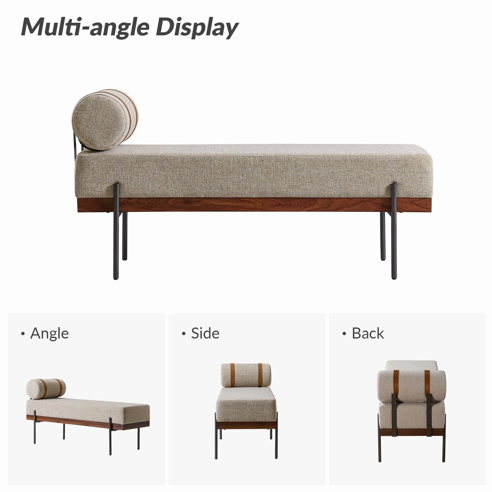 Damacio Entryway Bench with Removable Pillow