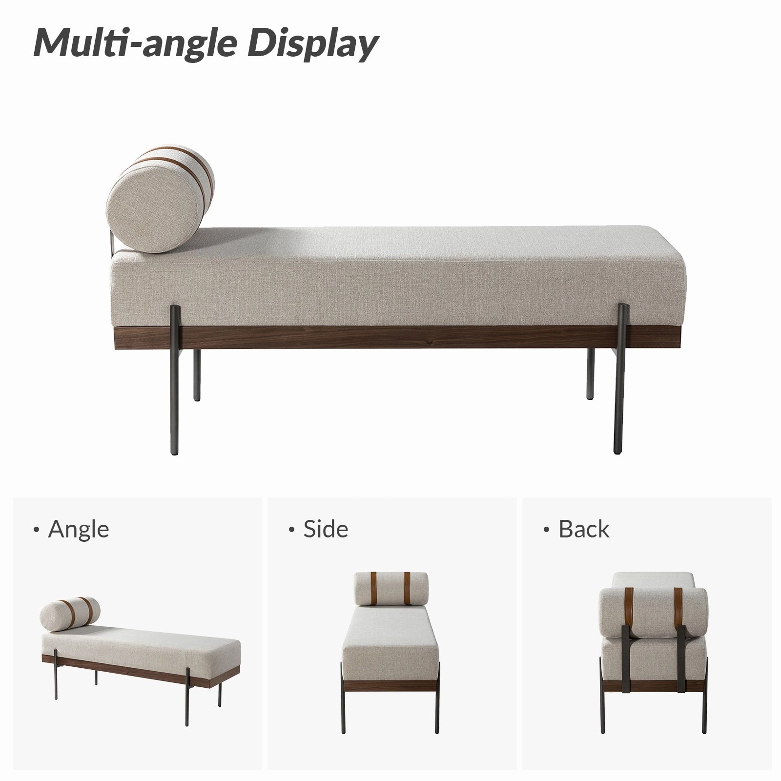 Damacio Entryway Bench with Removable Pillow