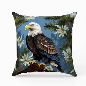 Eagle's Eden Indoor/Outdoor Reversible Throw Pillow Brown and Blue