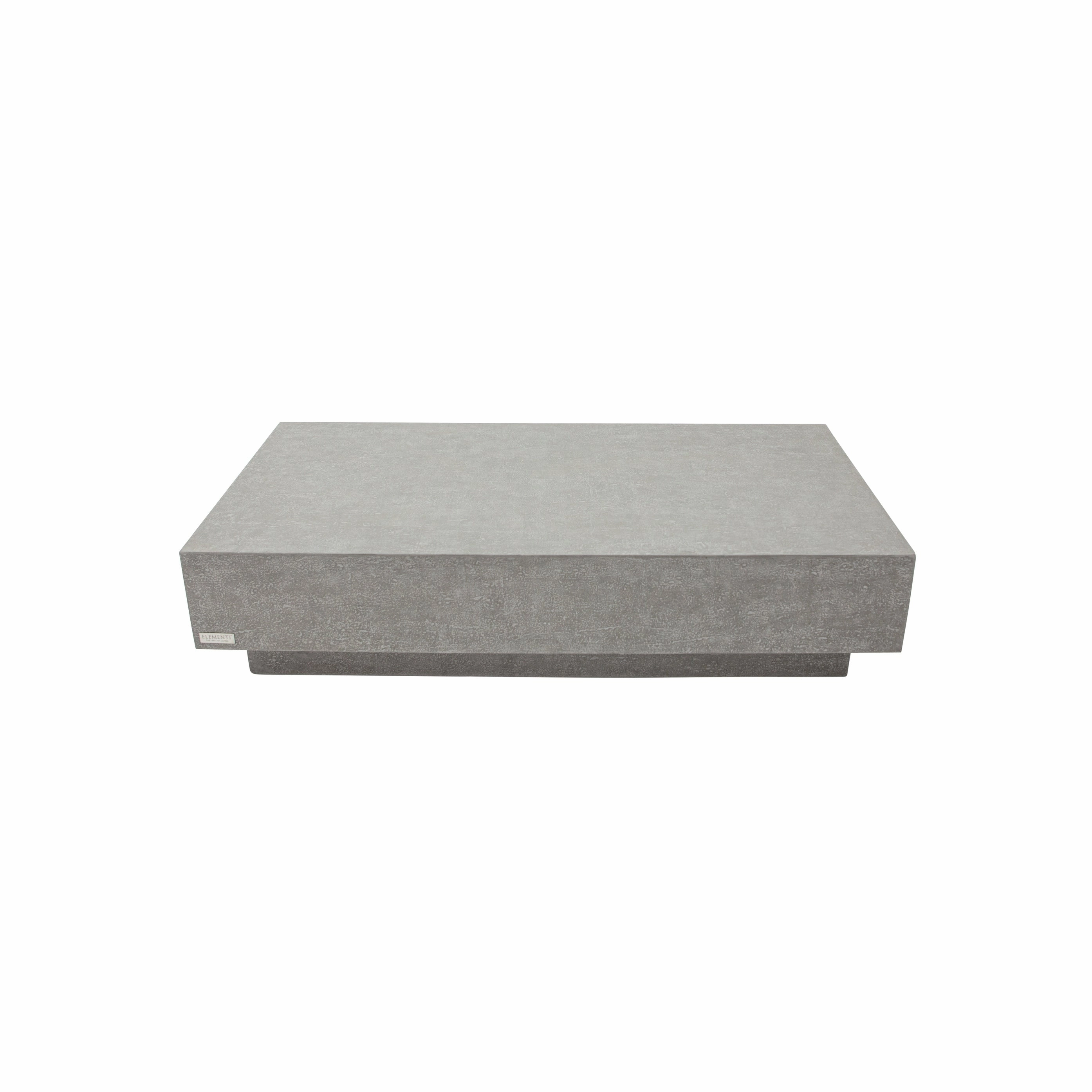 Elementi Home Tevere 60 Rectangular Concrete Coffee Table - 60 X 30 X 14