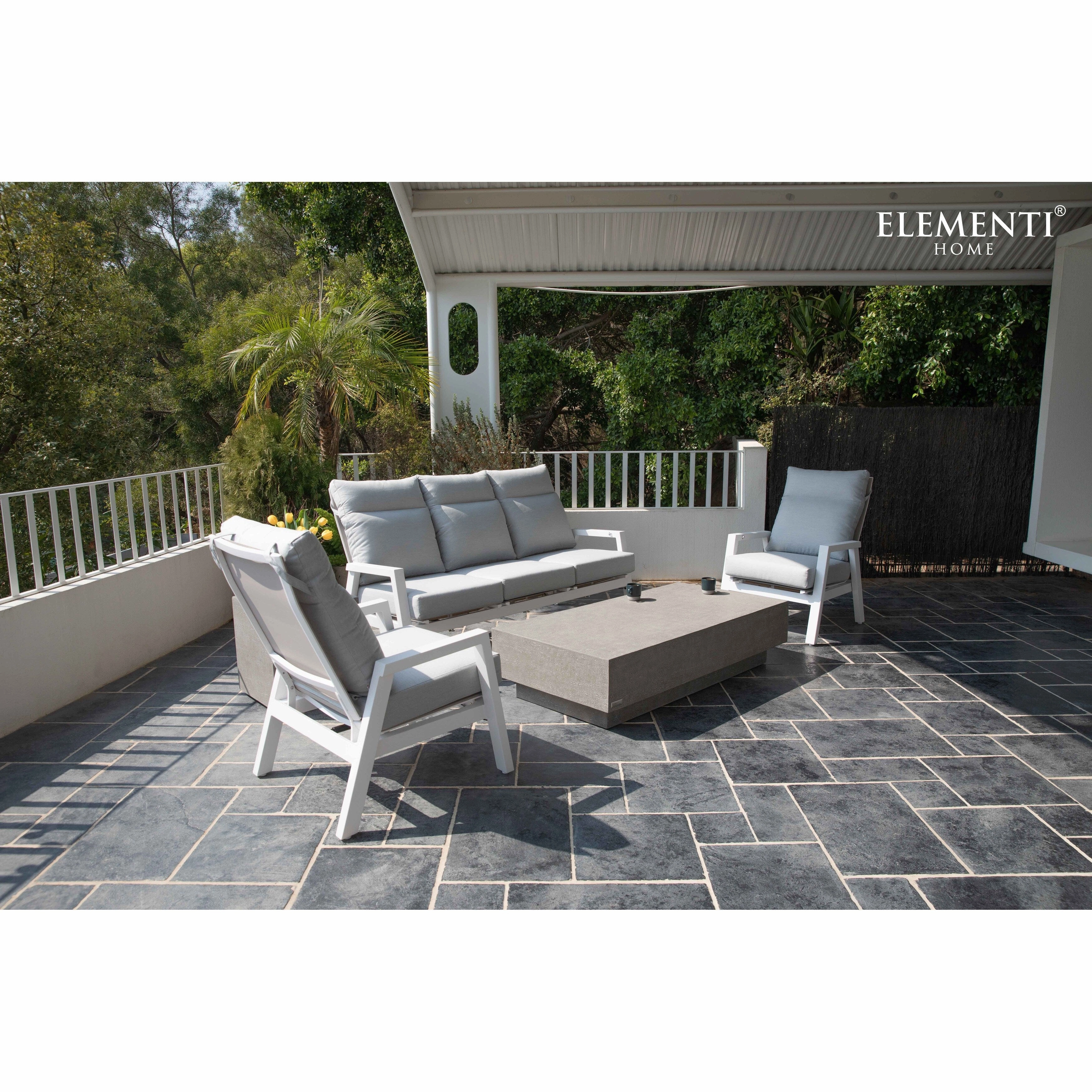 Elementi Home Tevere 60 Rectangular Concrete Coffee Table - 60 X 30 X 14