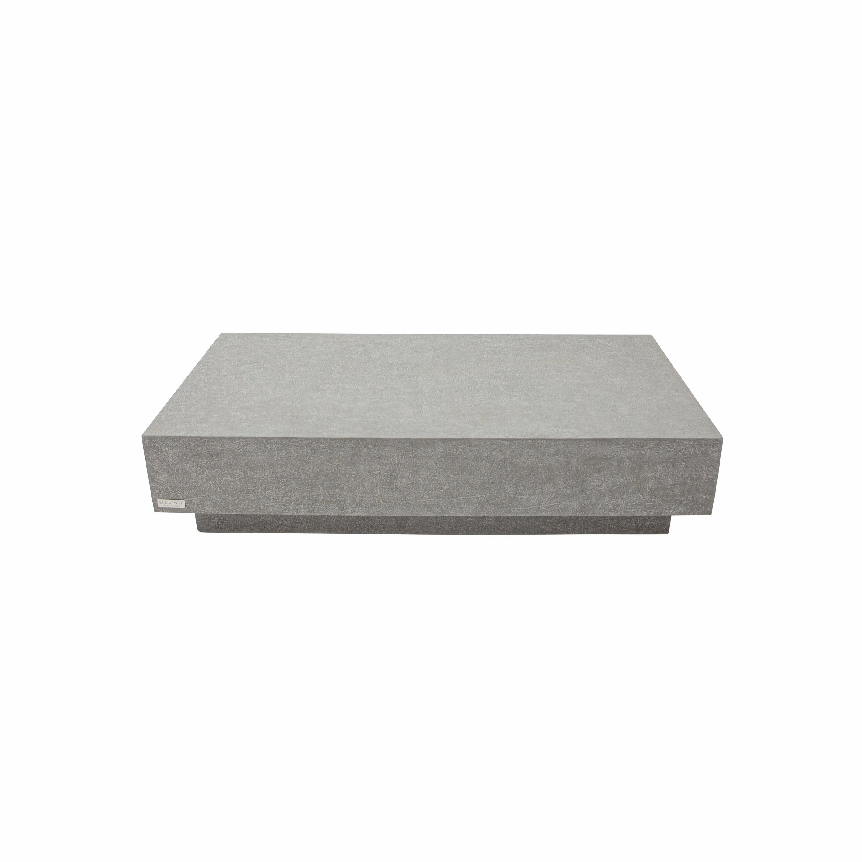 Elementi Home Tevere 60 Rectangular Concrete Coffee Table - 60 X 30 X 14