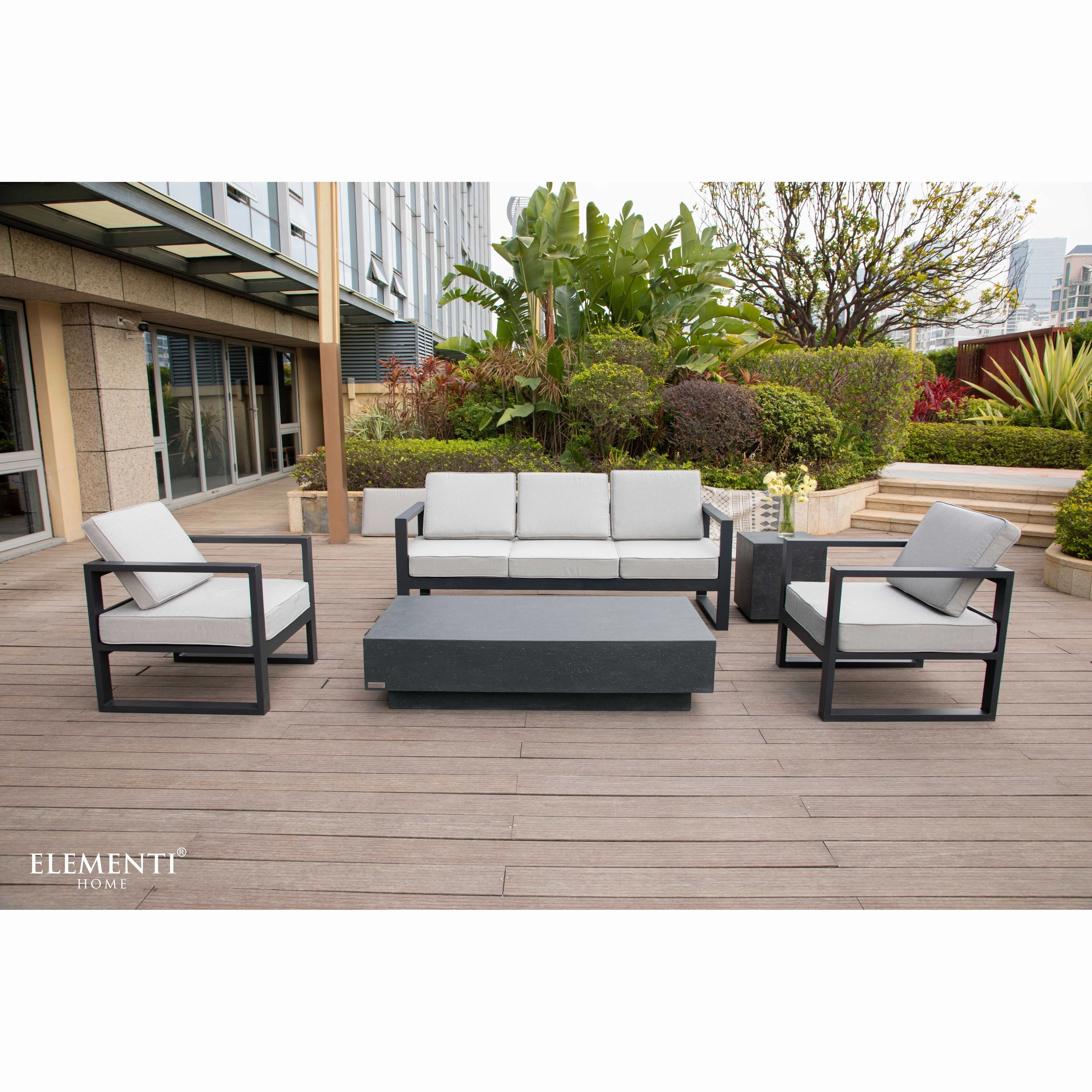 Elementi Home Tevere 60 Rectangular Concrete Coffee Table - 60 X 30 X 14