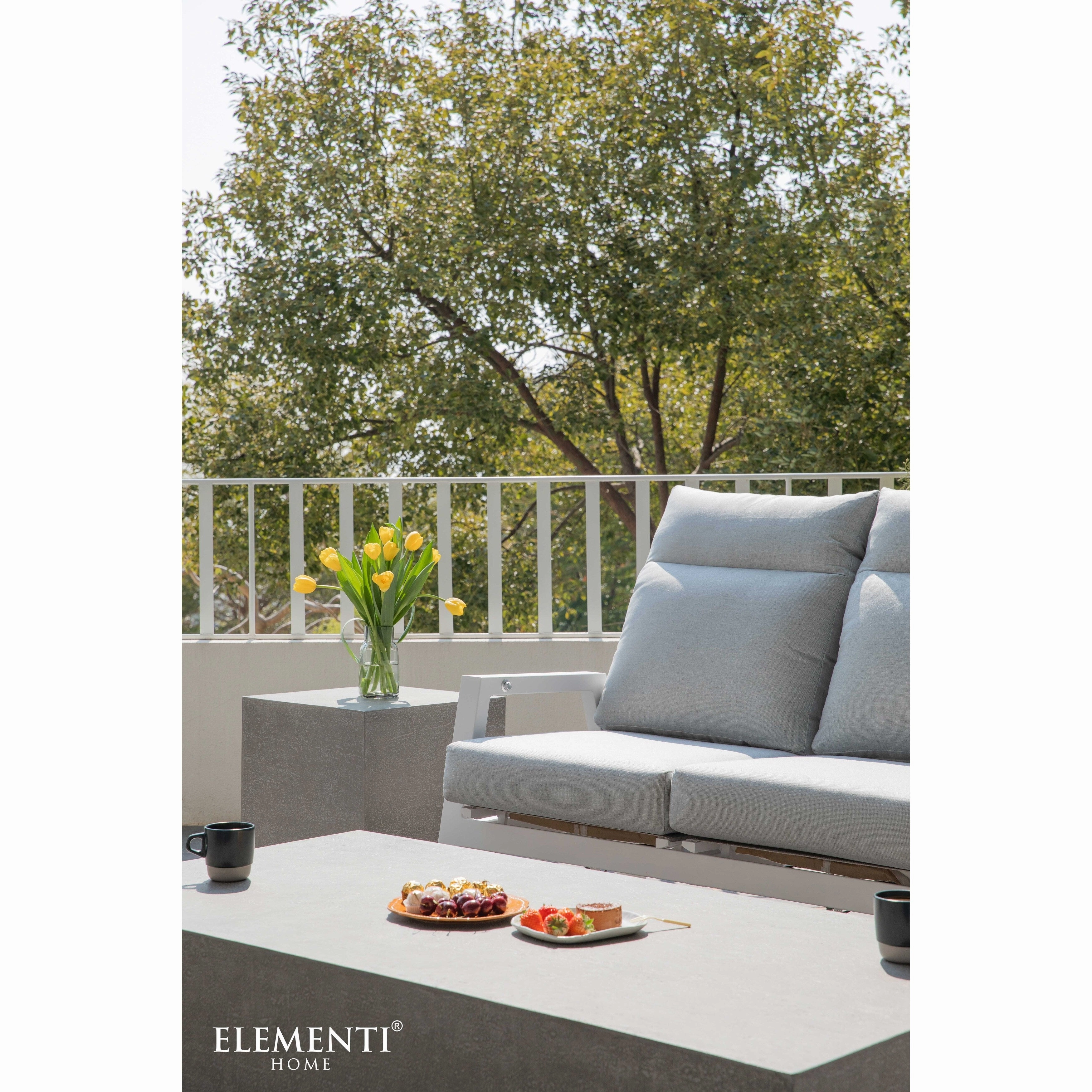 Elementi Home Tevere 60 Rectangular Concrete Coffee Table - 60 X 30 X 14
