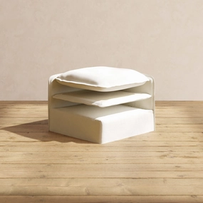Elevate Comfort Layer Set for 7-Seater Corner Sectional   Bench Ottoman | Plush Weave in Eggshell