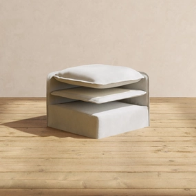 Elevate Comfort Layer Set for 7-Seater Open-Ends U-Sectional   Ottoman | Plush Weave in Cloud