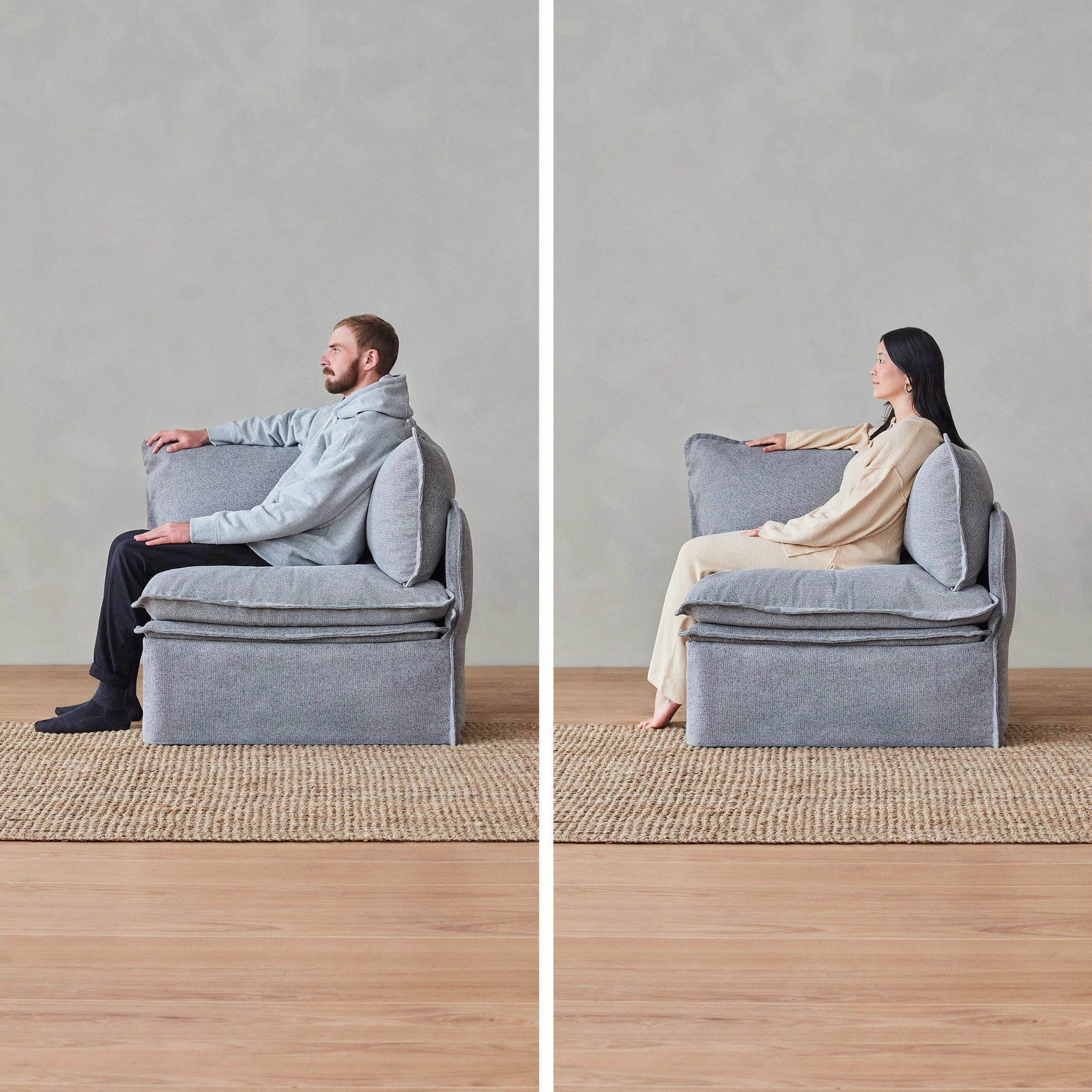 Elevate Comfort Layer Set for Corner Chair | Blended Weave in Flour