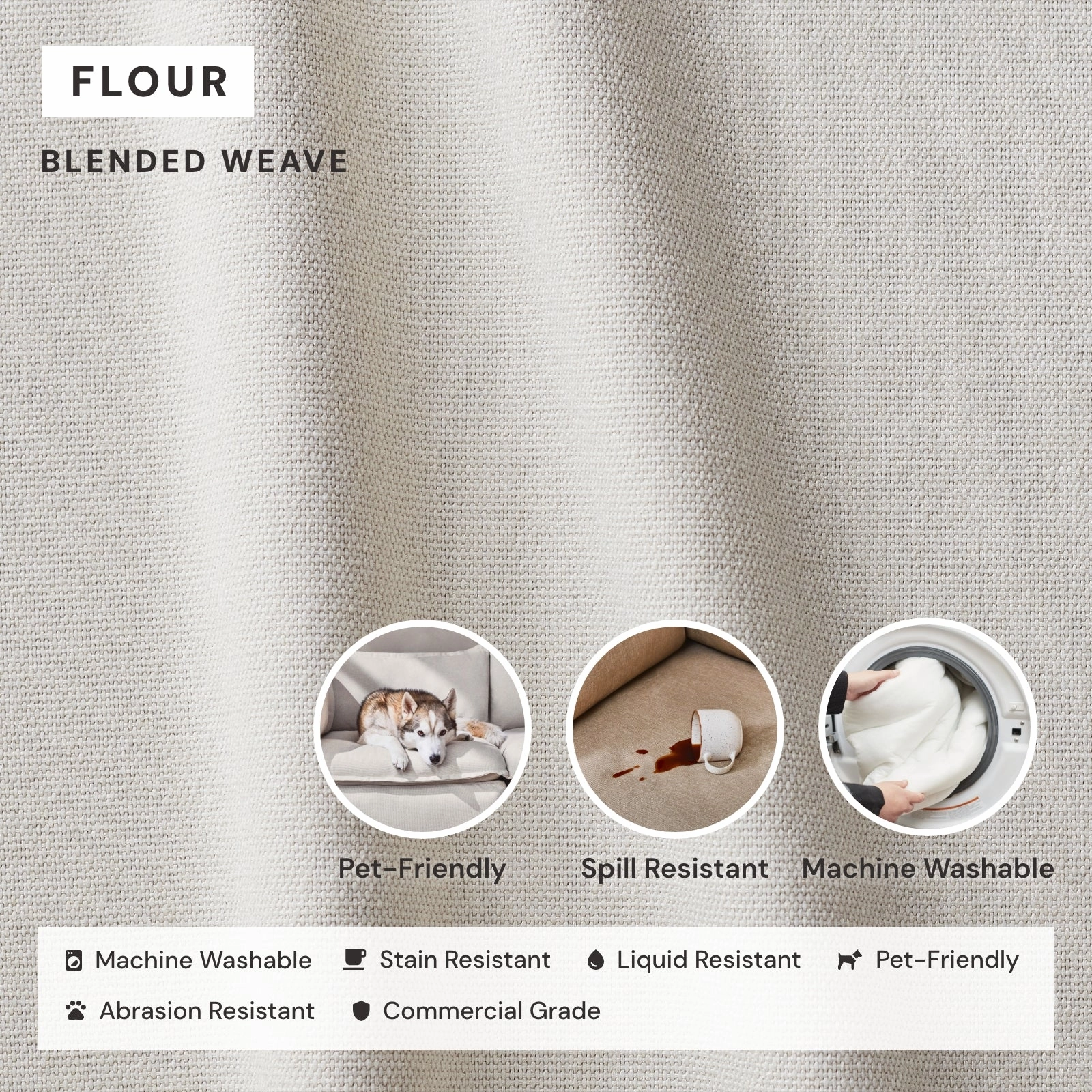Elevate Comfort Layer Set for Corner Chair | Blended Weave in Flour