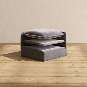 Elevate Comfort Layer Set for Corner Chair | Luxury Velvet in Cinder
