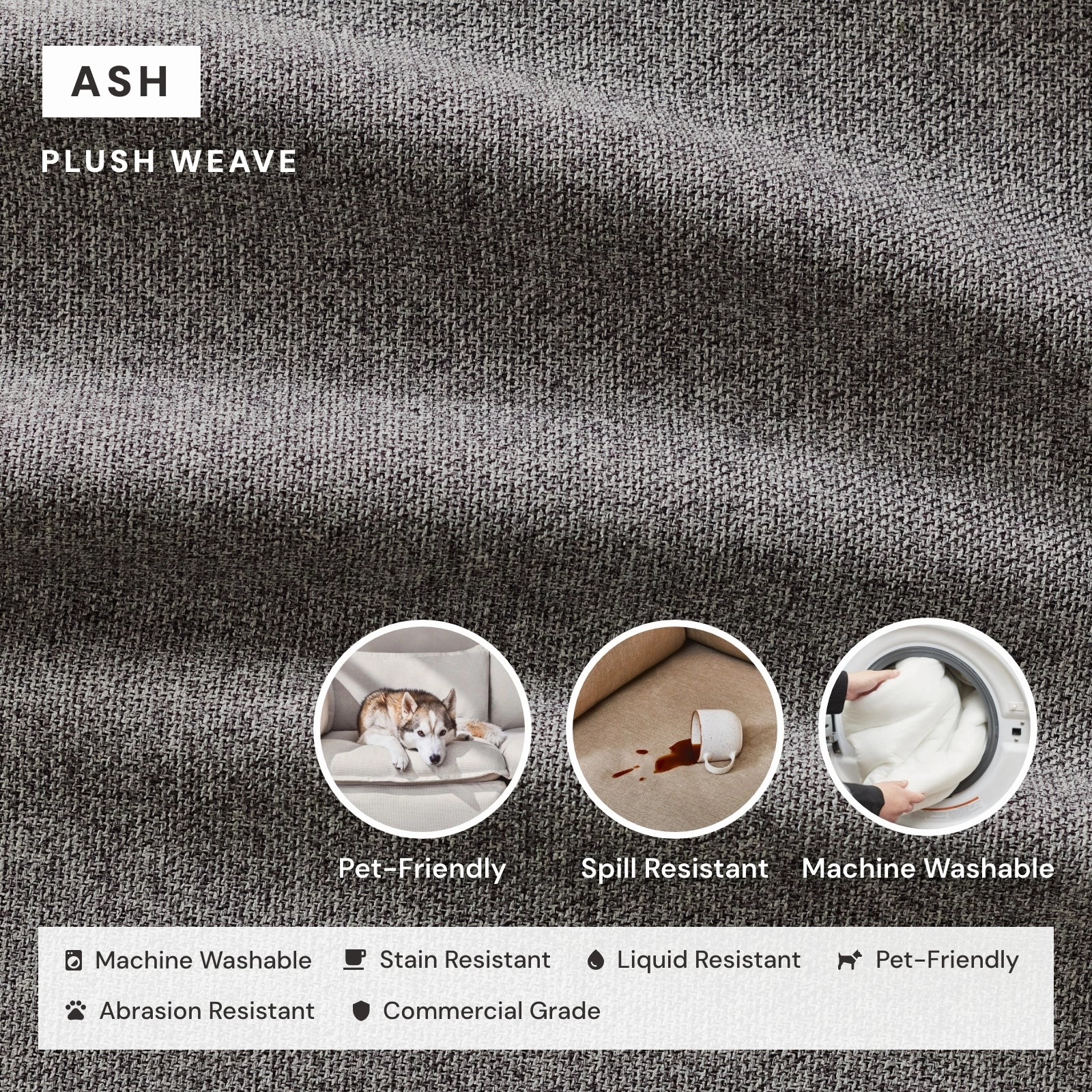 Elevate Comfort Layer Set for Corner Chair | Plush Weave in Ash