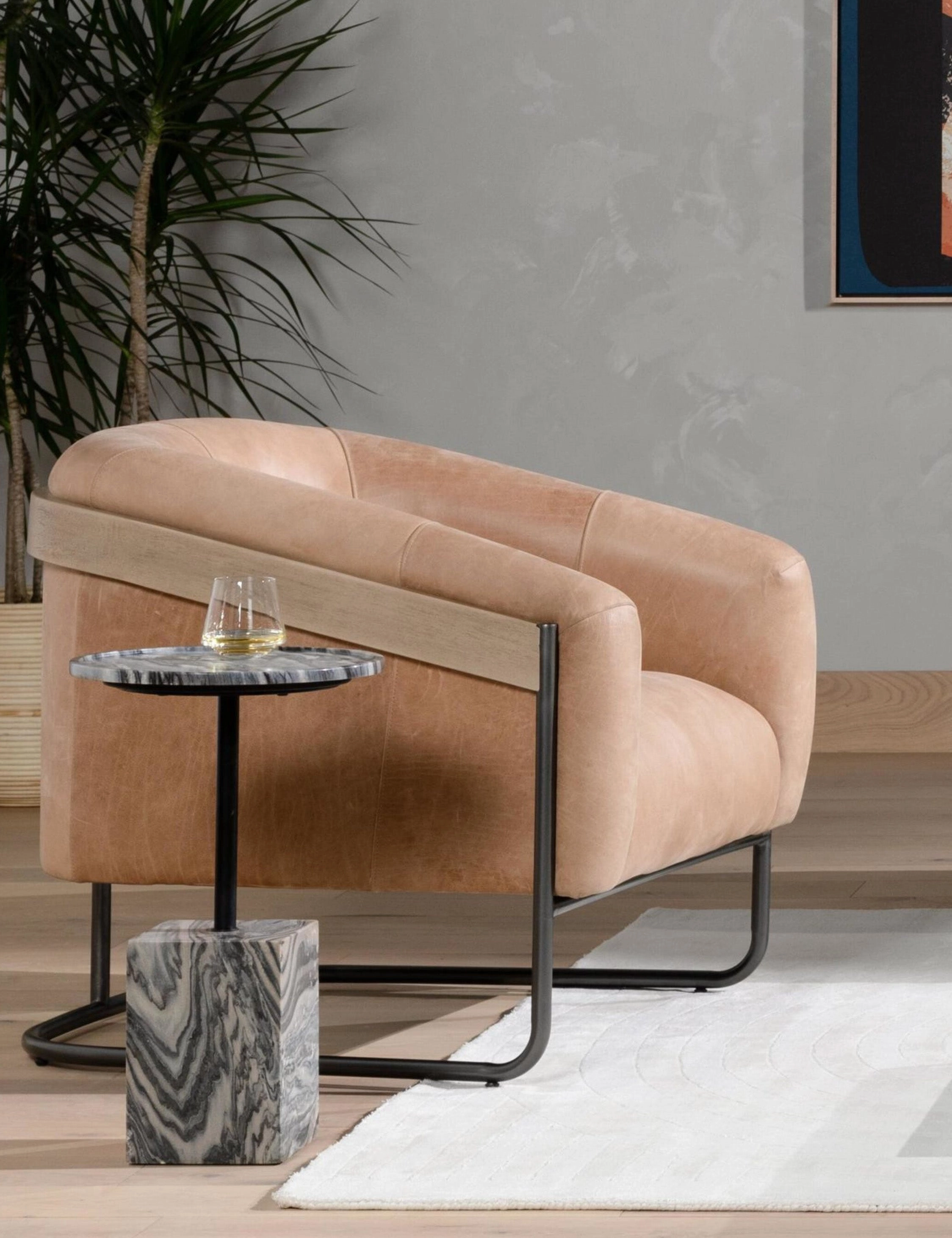 Gianni Leather Accent Chair