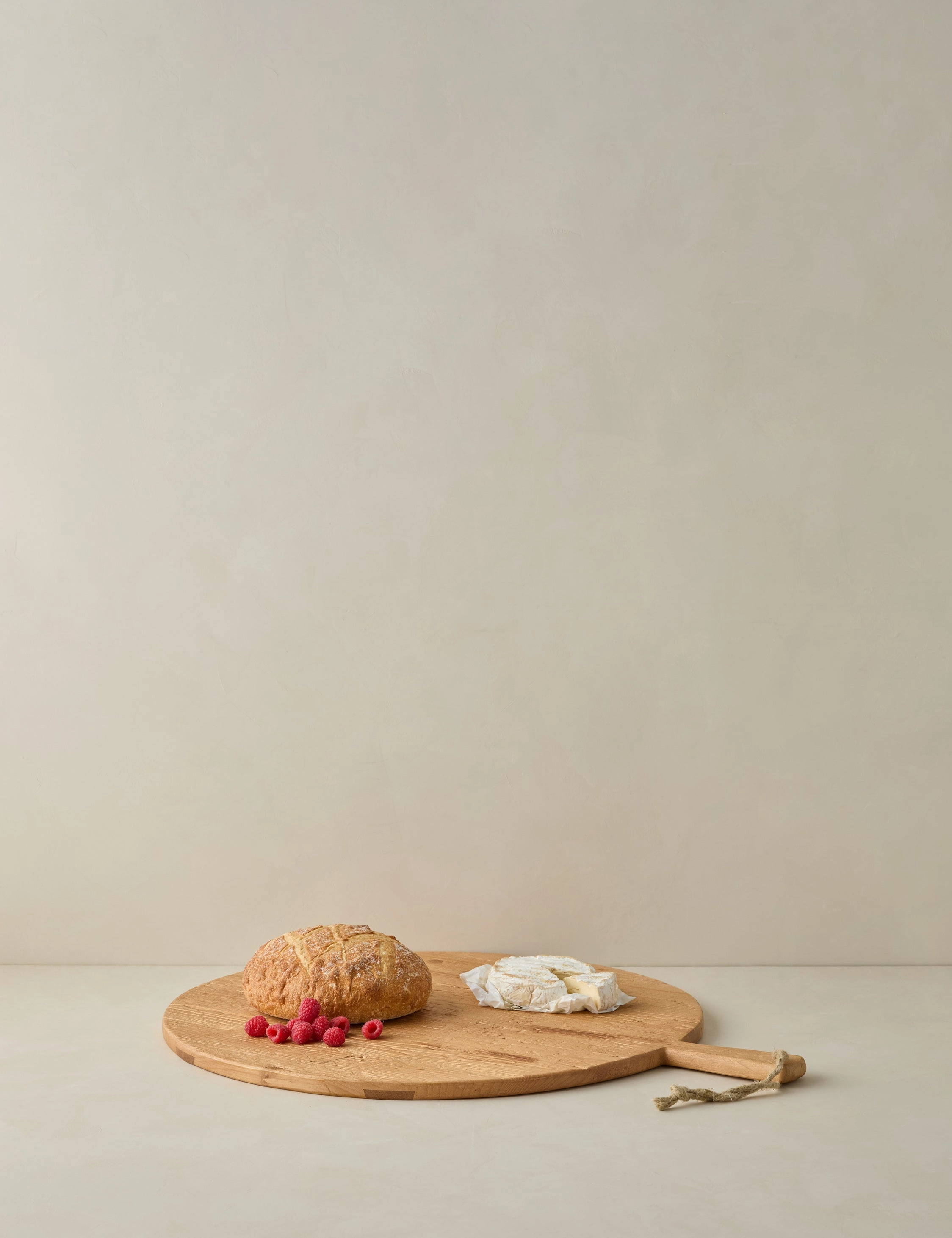 Handcrafted Round Pine Serving Board by etHOME