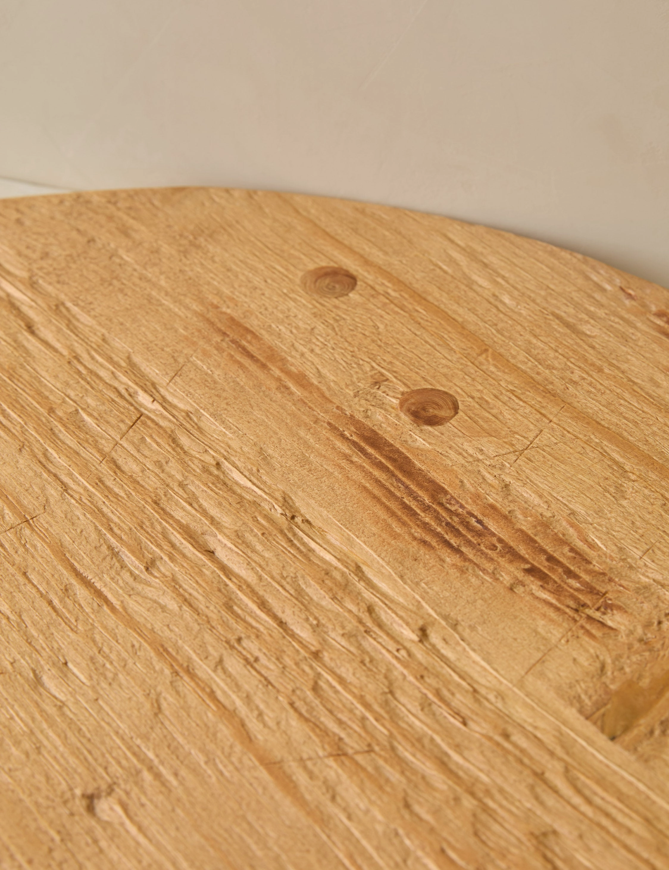 Handcrafted Round Pine Serving Board by etHOME