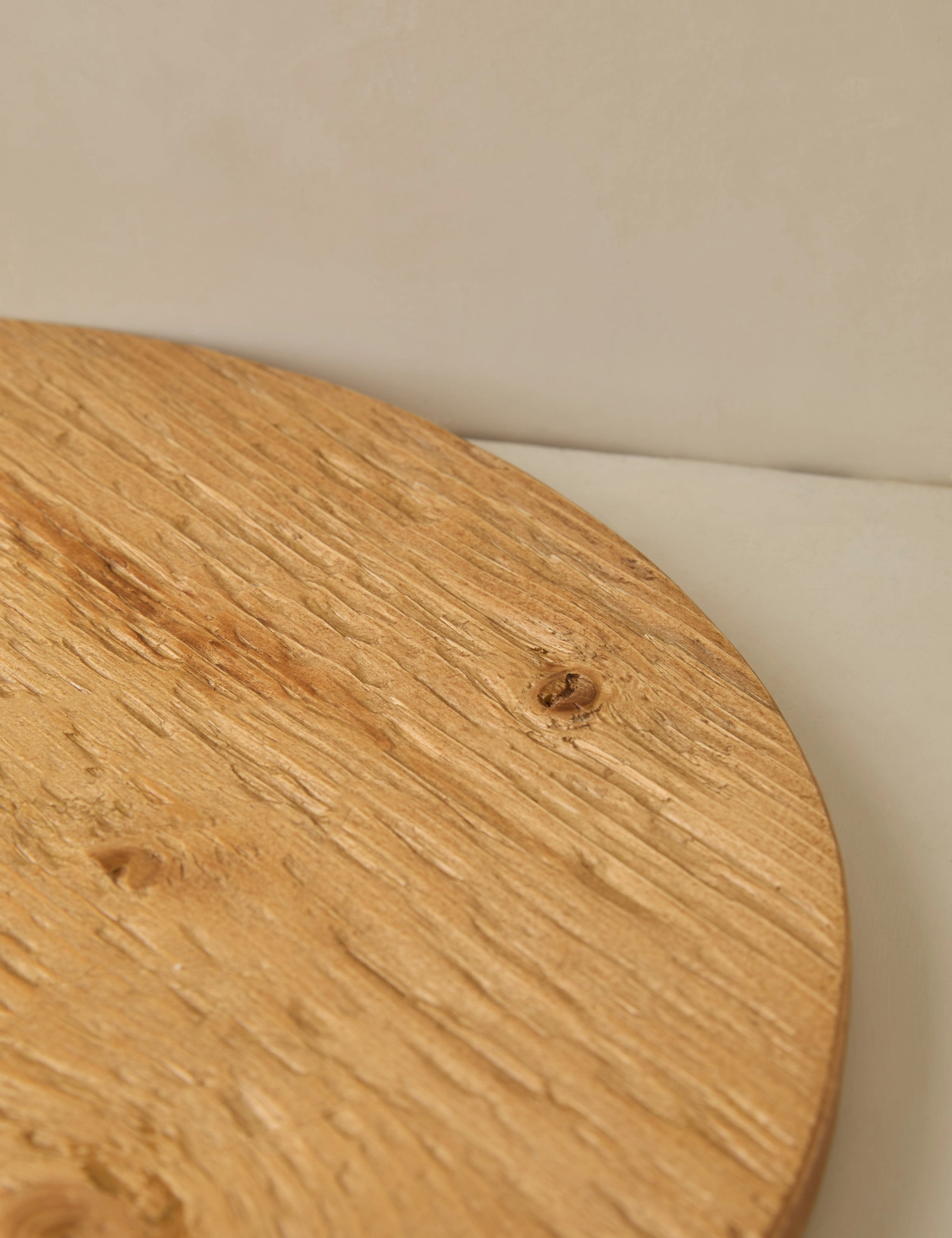 Handcrafted Round Pine Serving Board by etHOME
