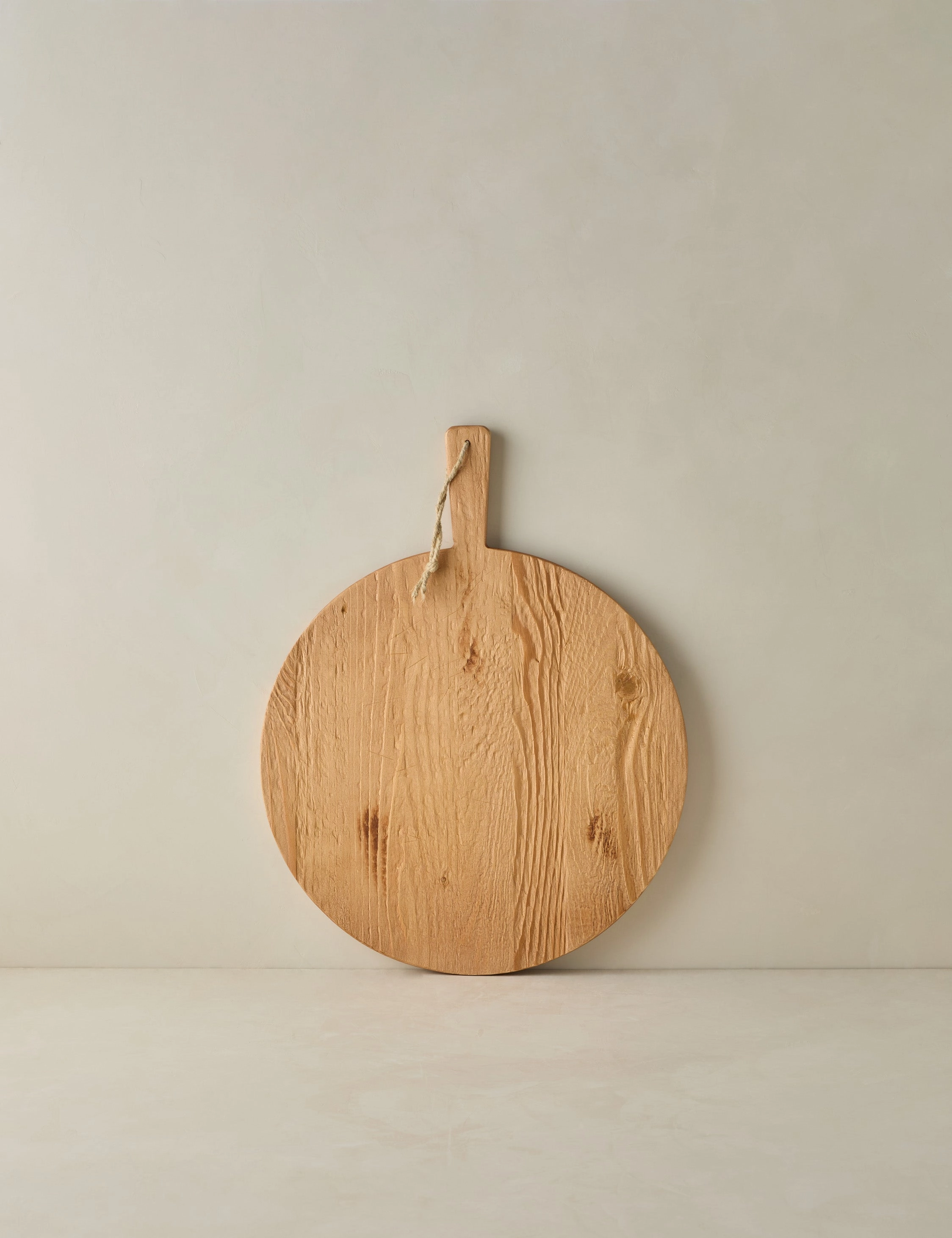 Handcrafted Round Pine Serving Board by etHOME