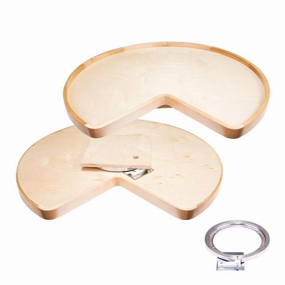 Hardware Resources 28 Inch Kidney Shape Lazy Susan Shelf with