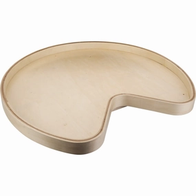 Hardware Resources 32 Inch Kidney Shape Banded Lazy Susan with