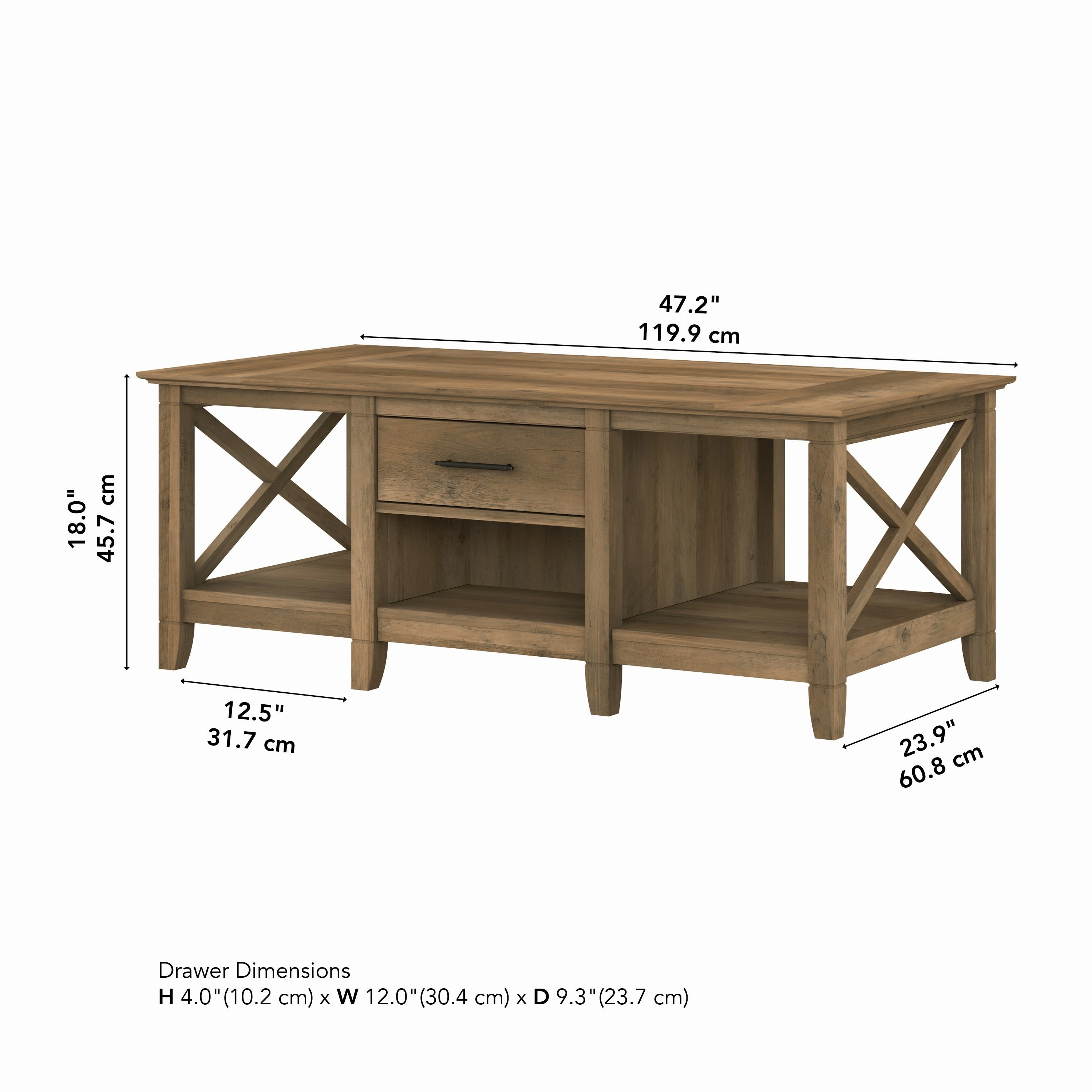 Key West Coffee Table with Storage by Bush Furniture