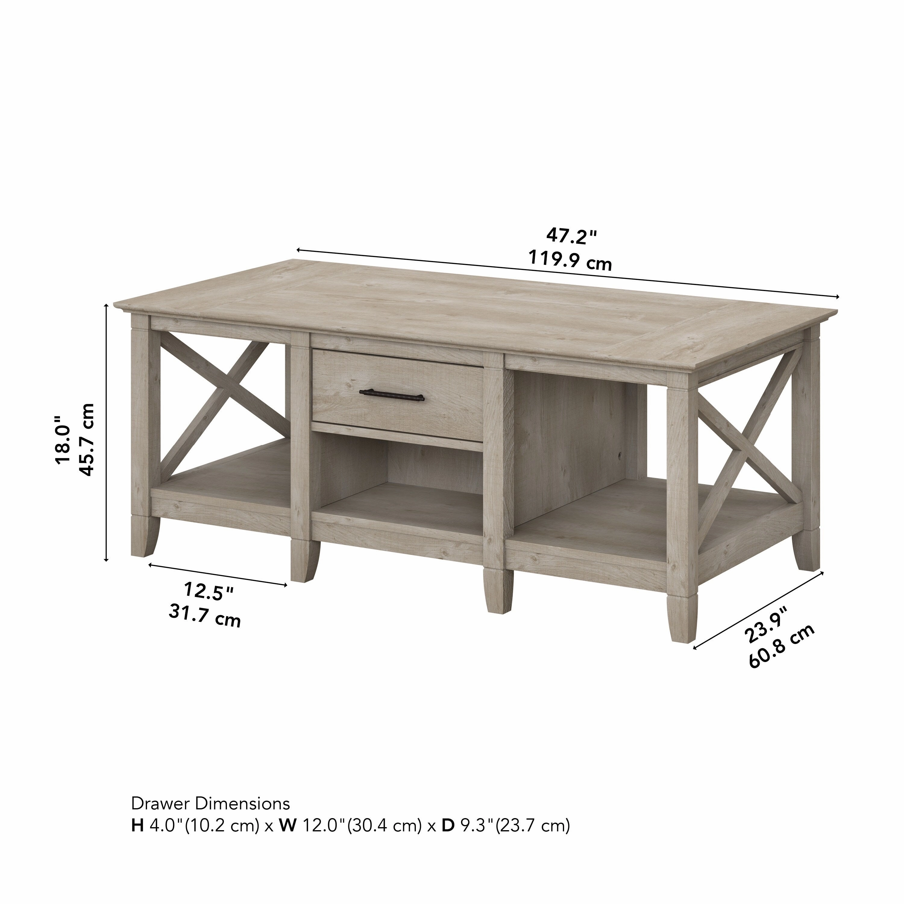 Key West Coffee Table with Storage by Bush Furniture