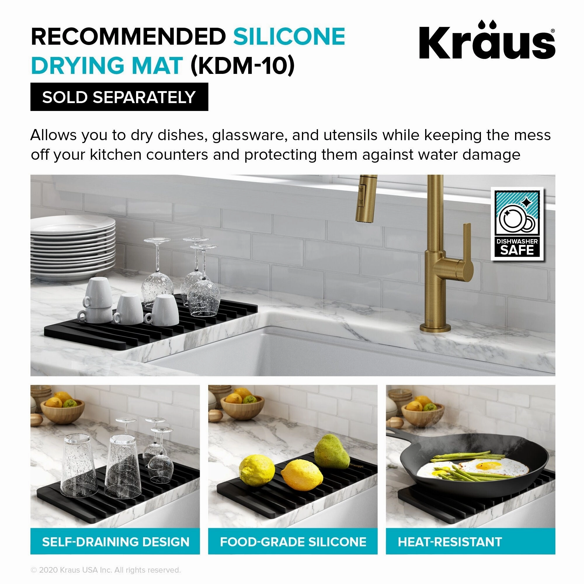 Kraus Kore 57 Undermount Single Bowl Kitchen Sink with Accessories